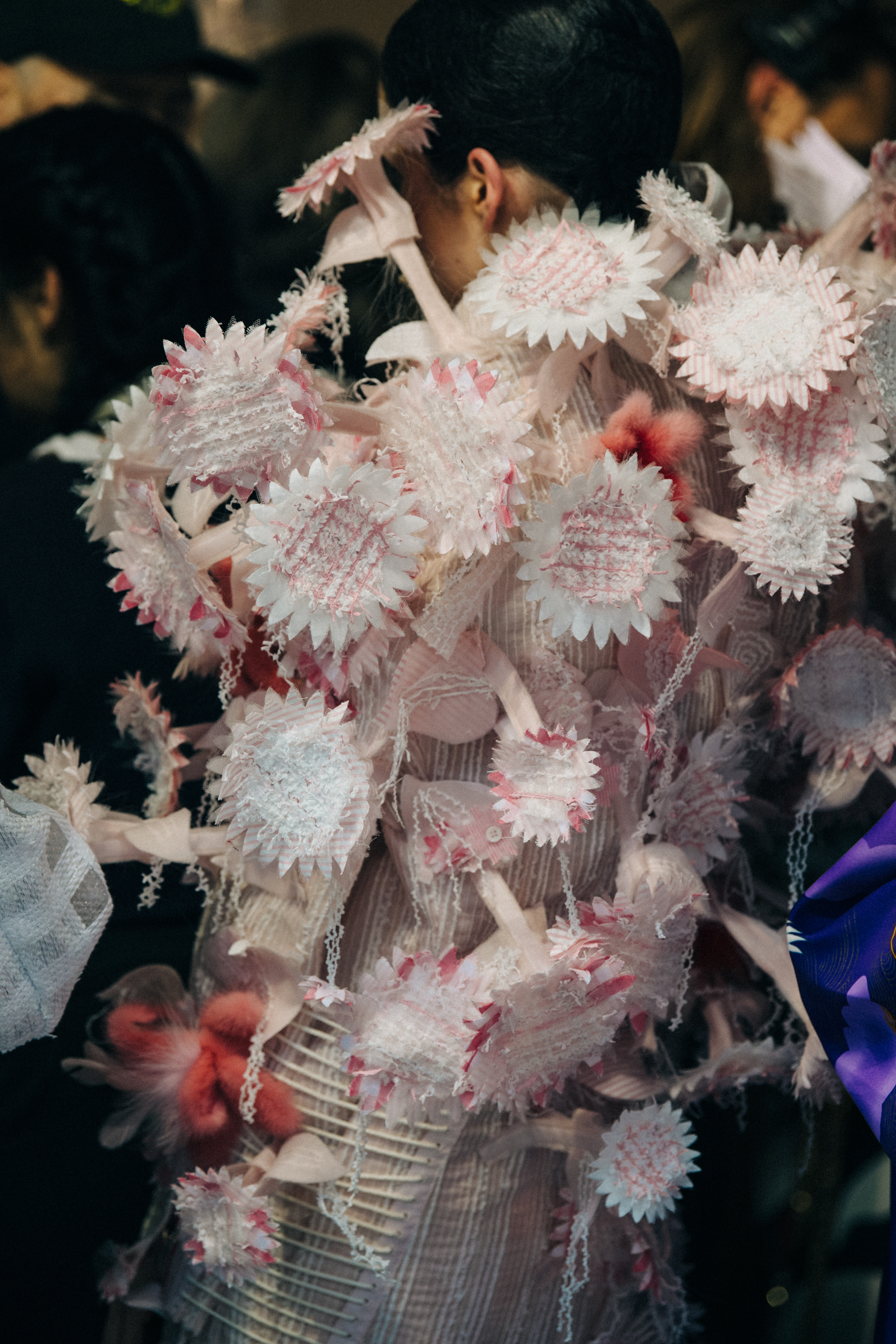 Kennah Lau backstage at Thom Browne