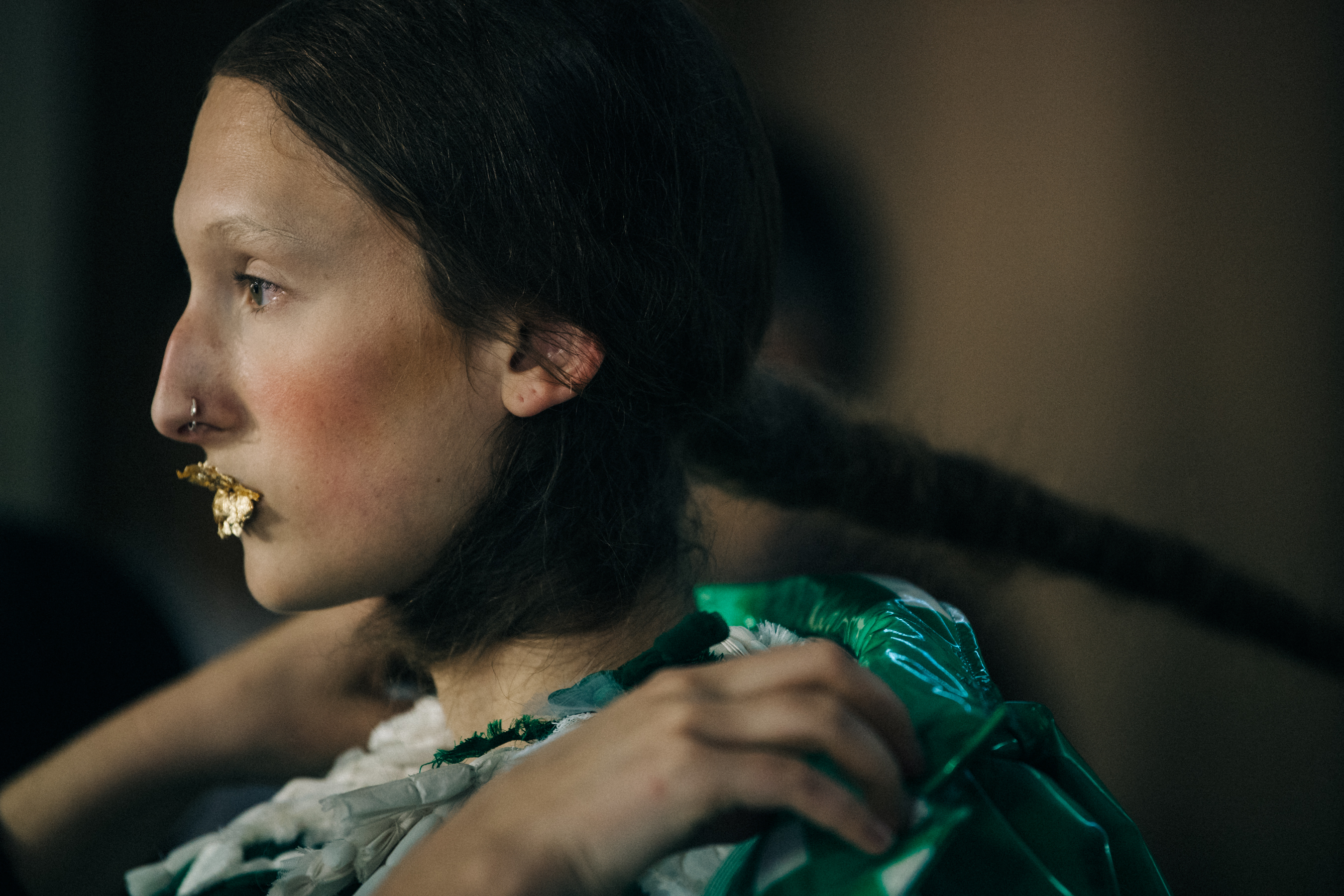 Jay Wright backstage at Thom Browne