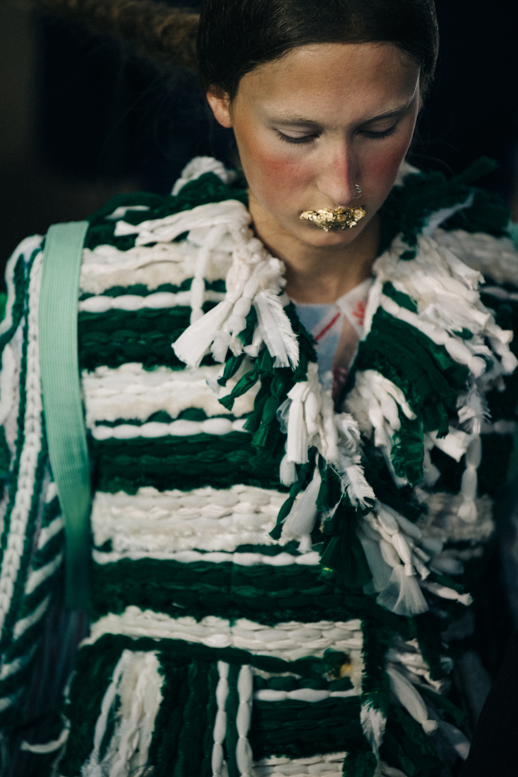 Jay Wright backstage at Thom Browne