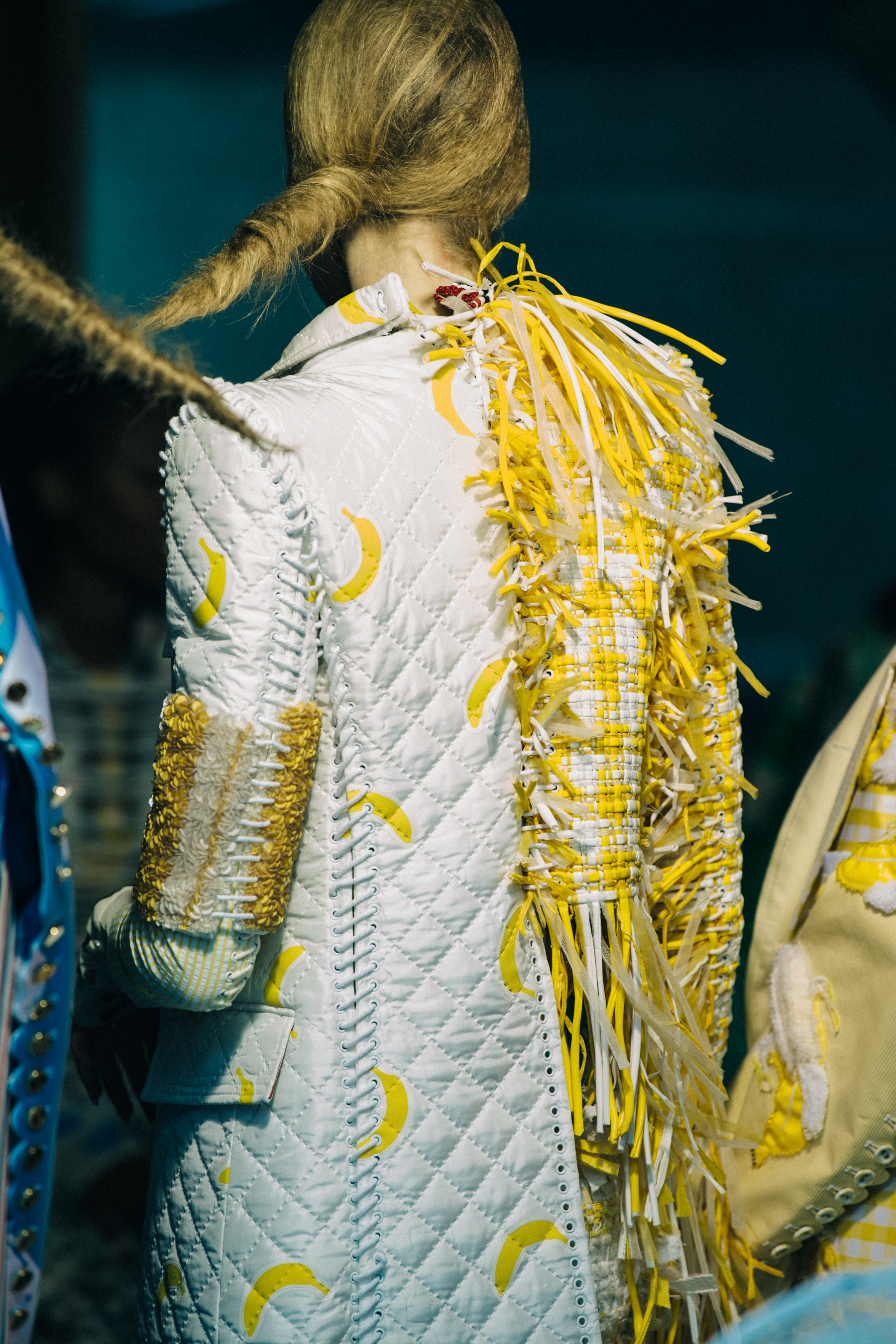 Leah Rodl backstage at Thom Browne