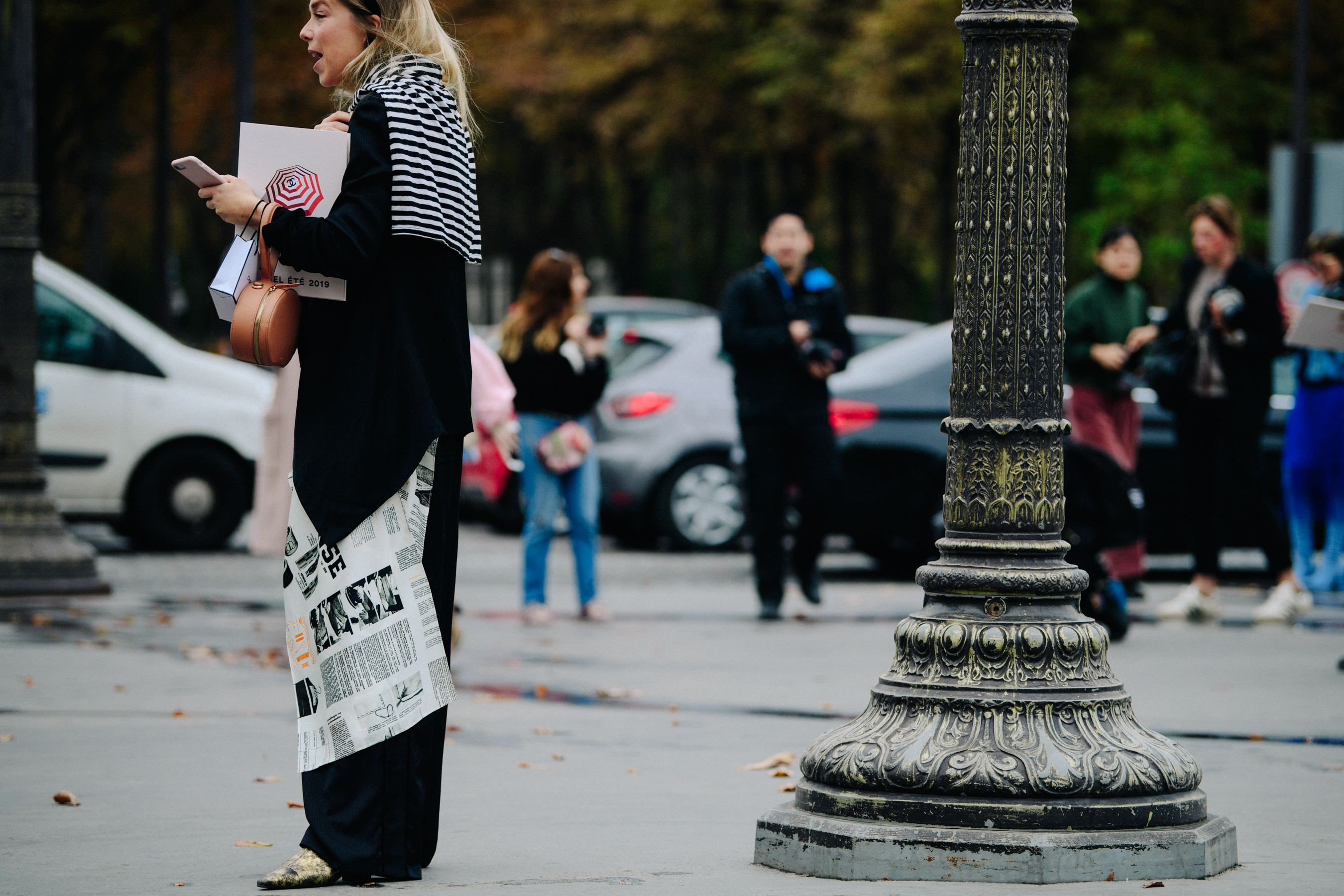 Woman wearing Chanel outfit