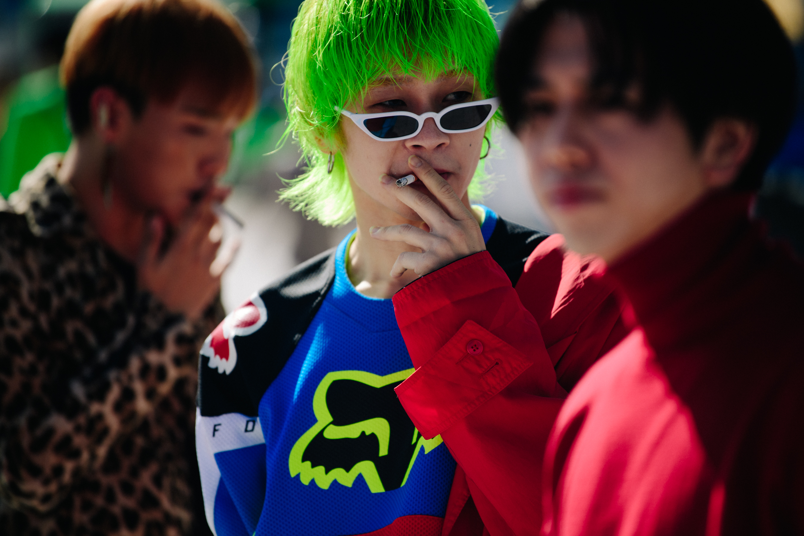Man wearing colourful outfit