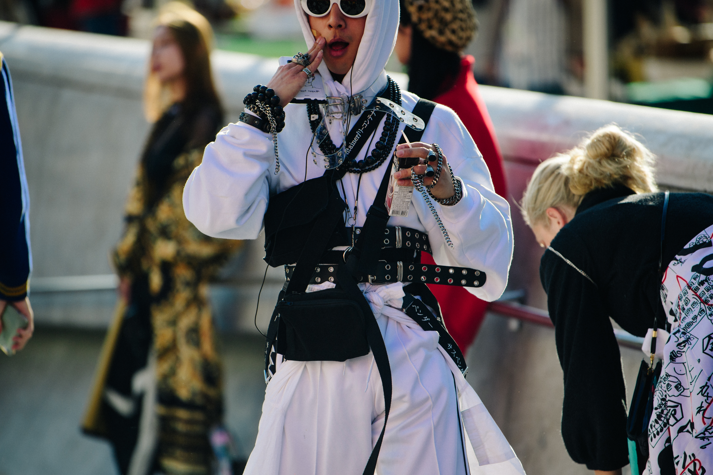 Man wearing white outfit