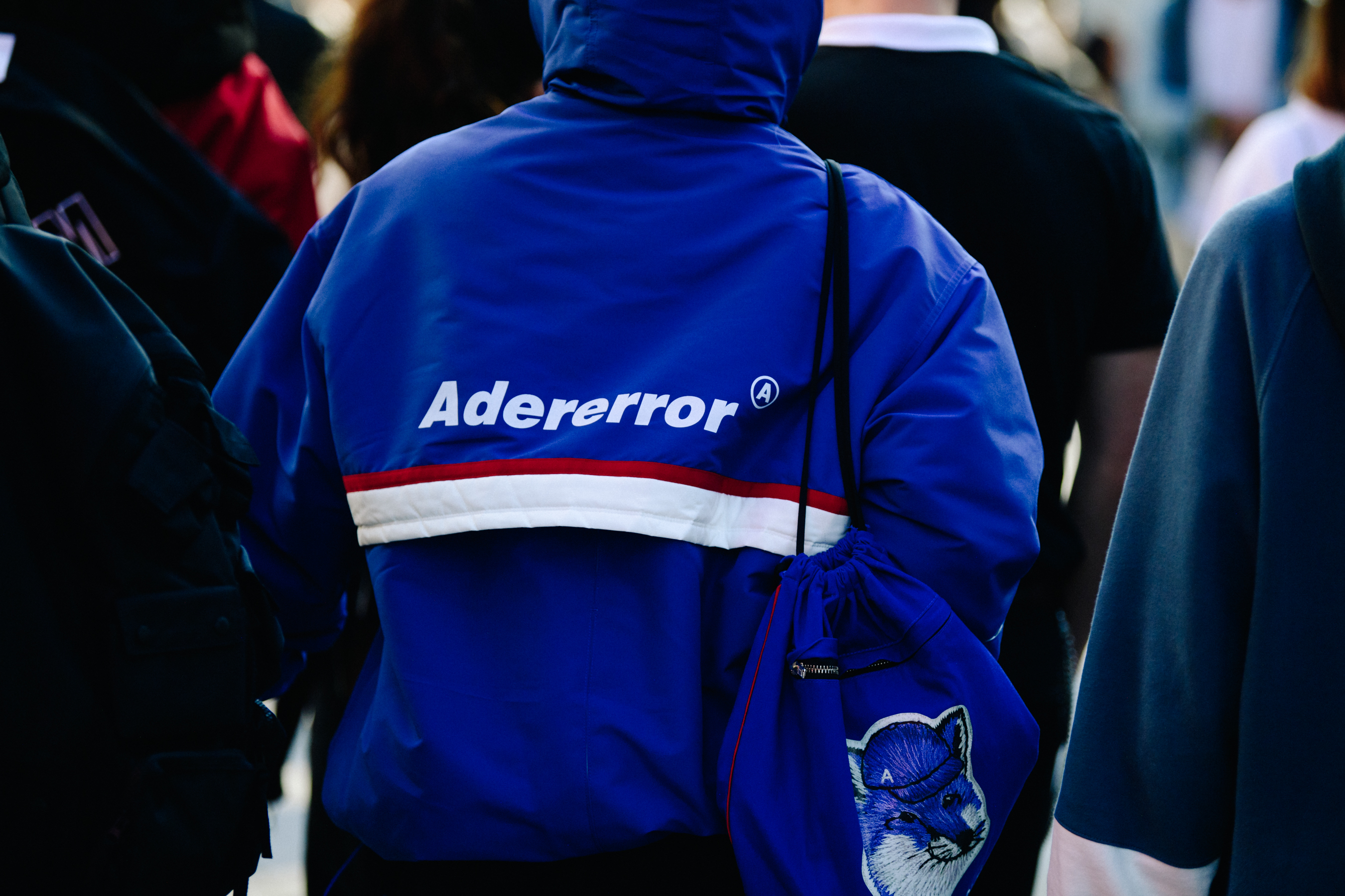 Man wearing blue jacket