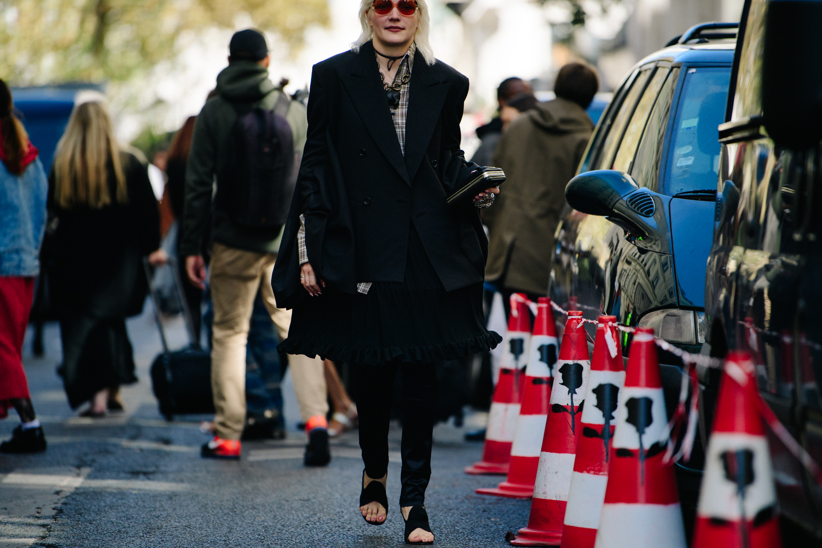 Stylist wearing black outfit