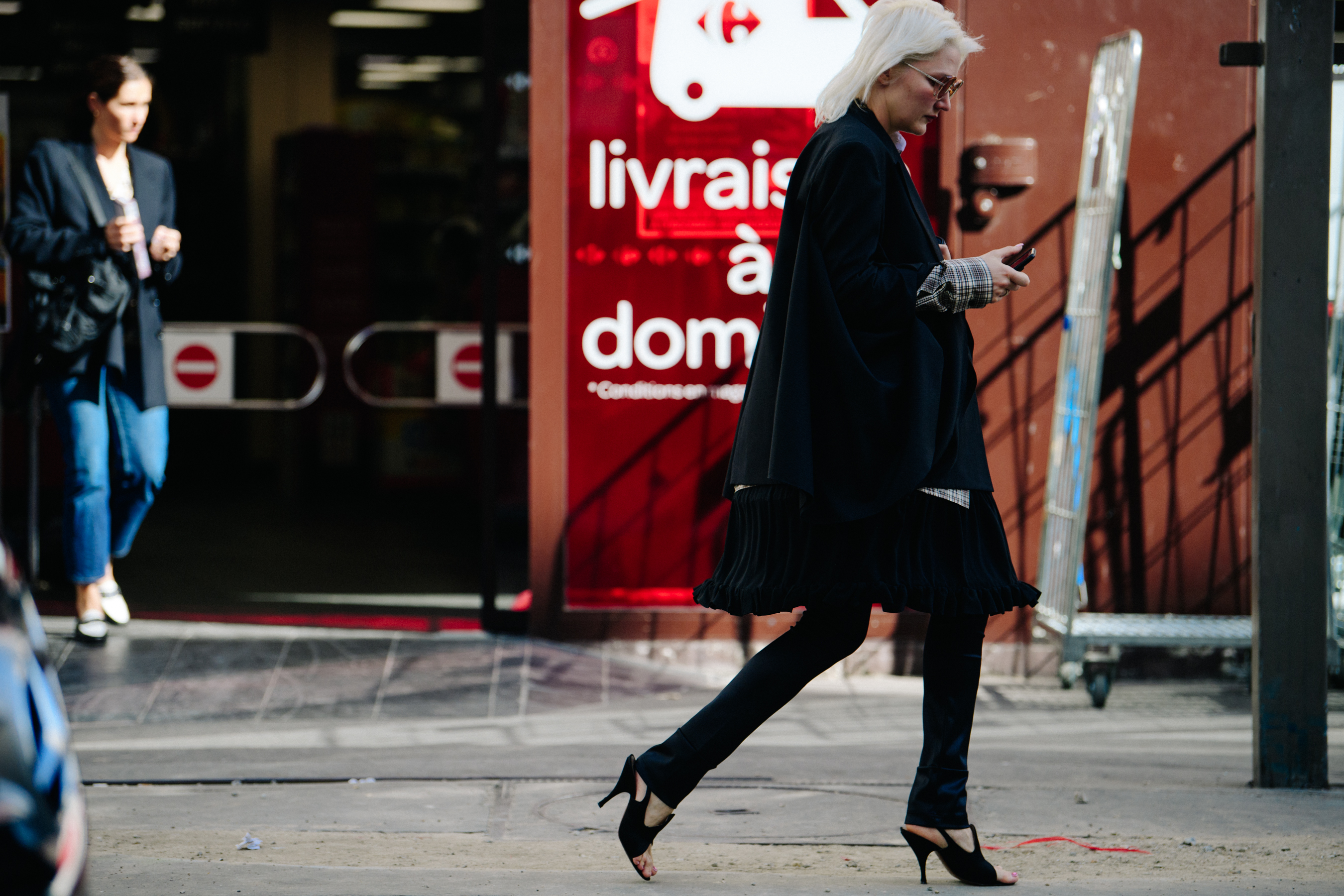 Stylist wearing black outfit