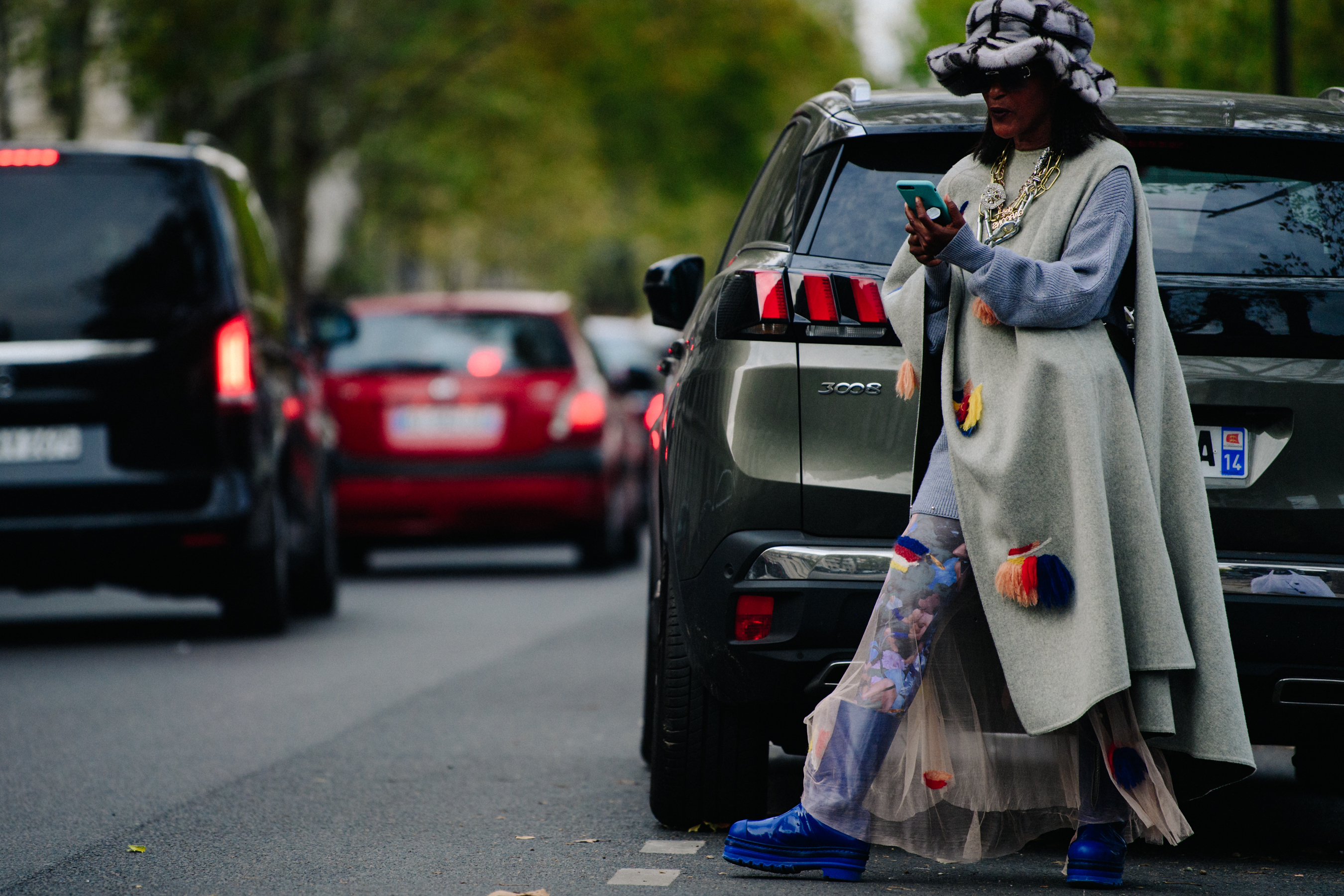 Woman wearing Comme des Garcons