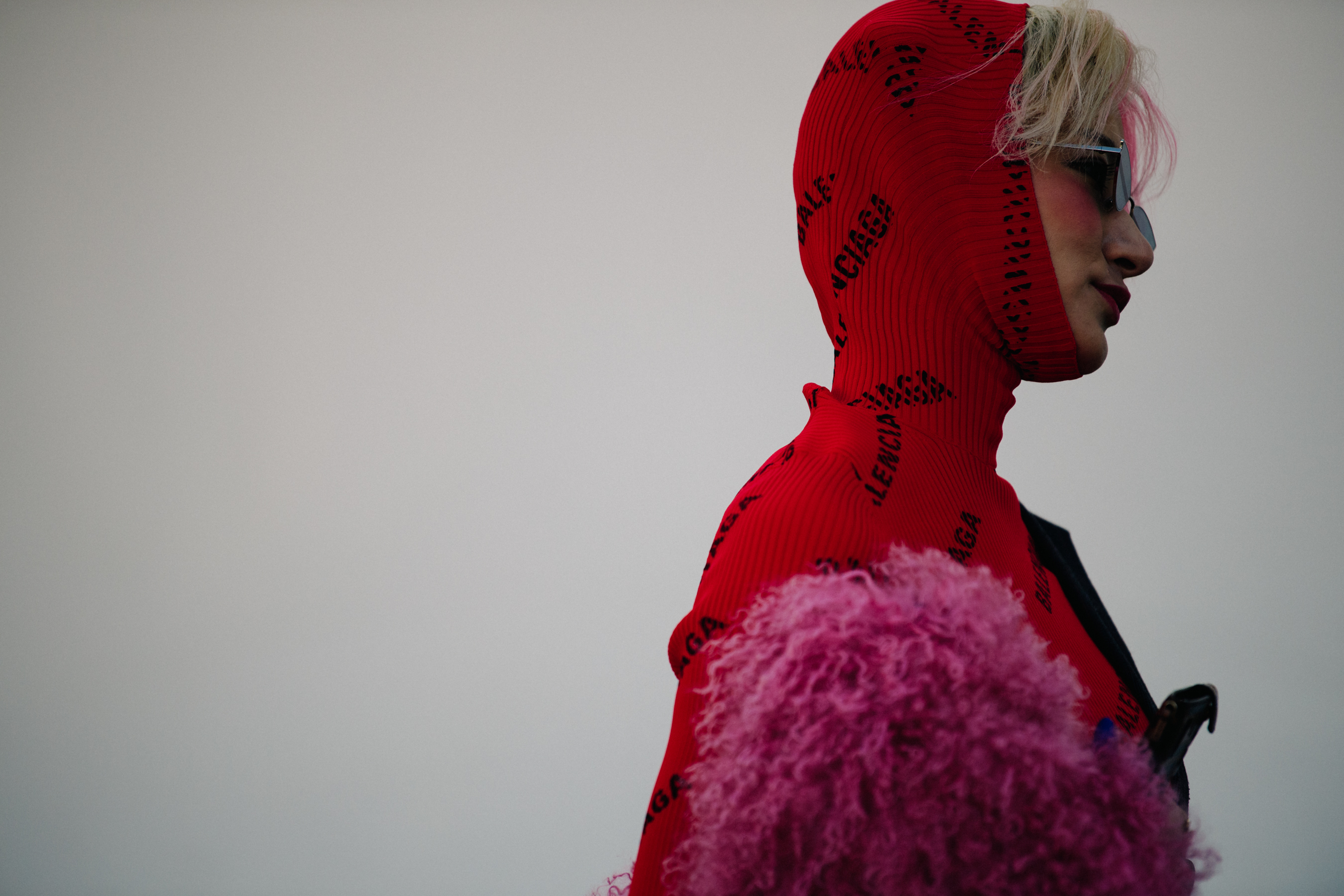 Woman wearing Balenciaga sweater