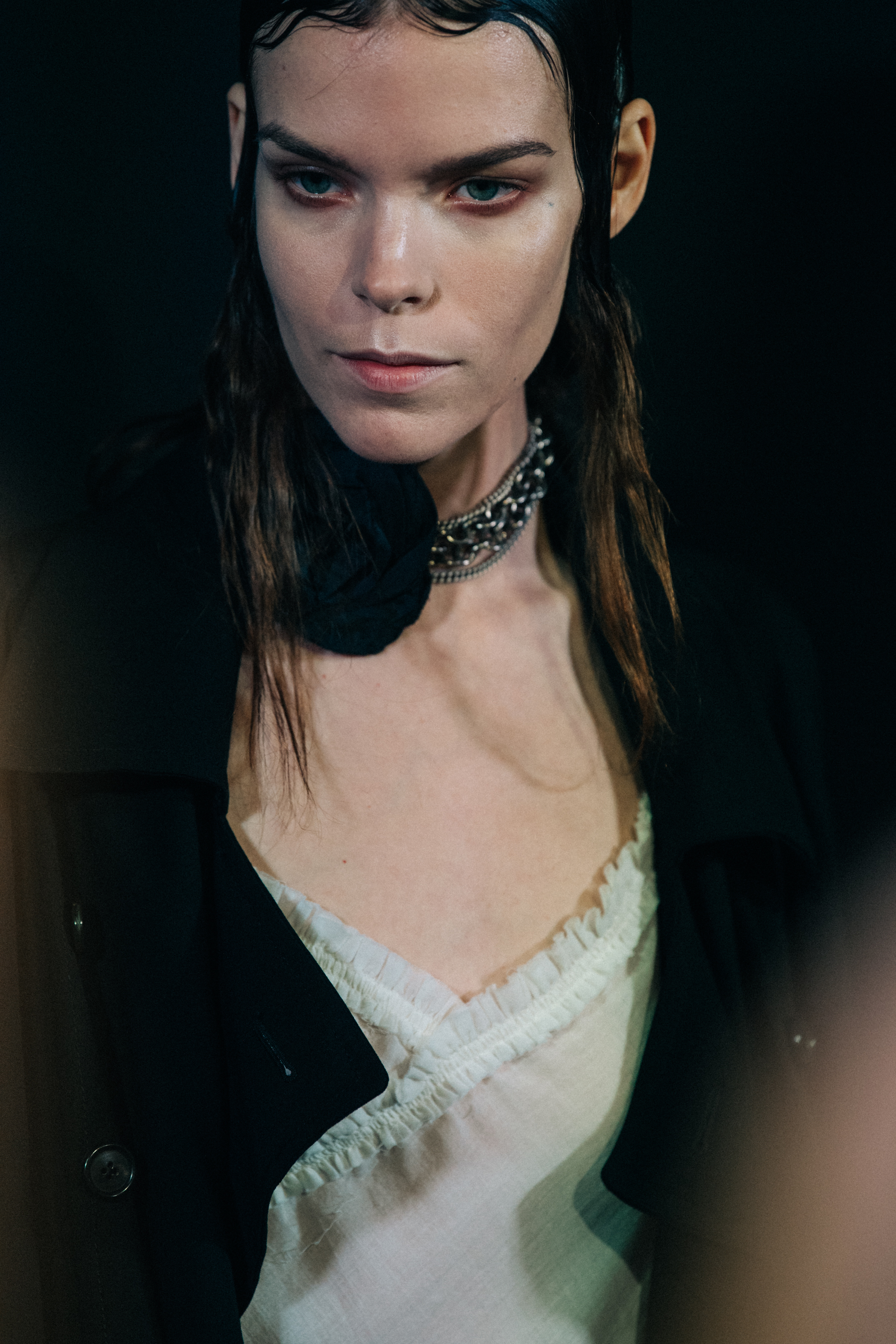 Meghan Collison backstage at Ann Demeulemeester