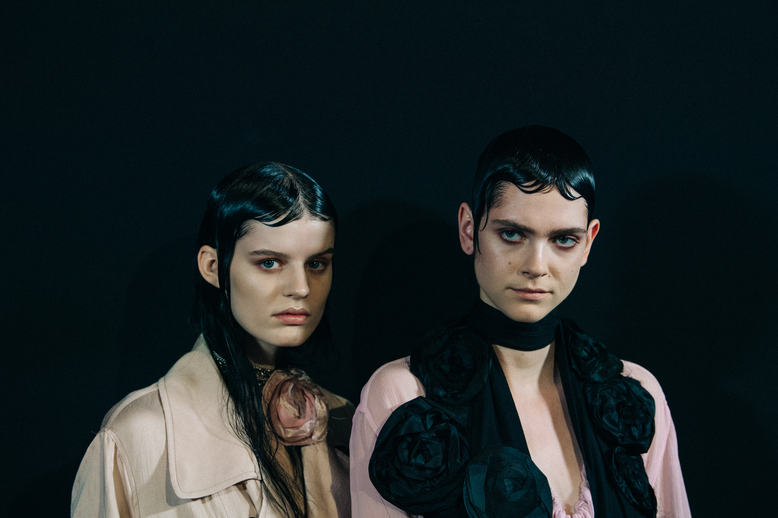 Hannah Elyse backstage at Ann Demeulemeester