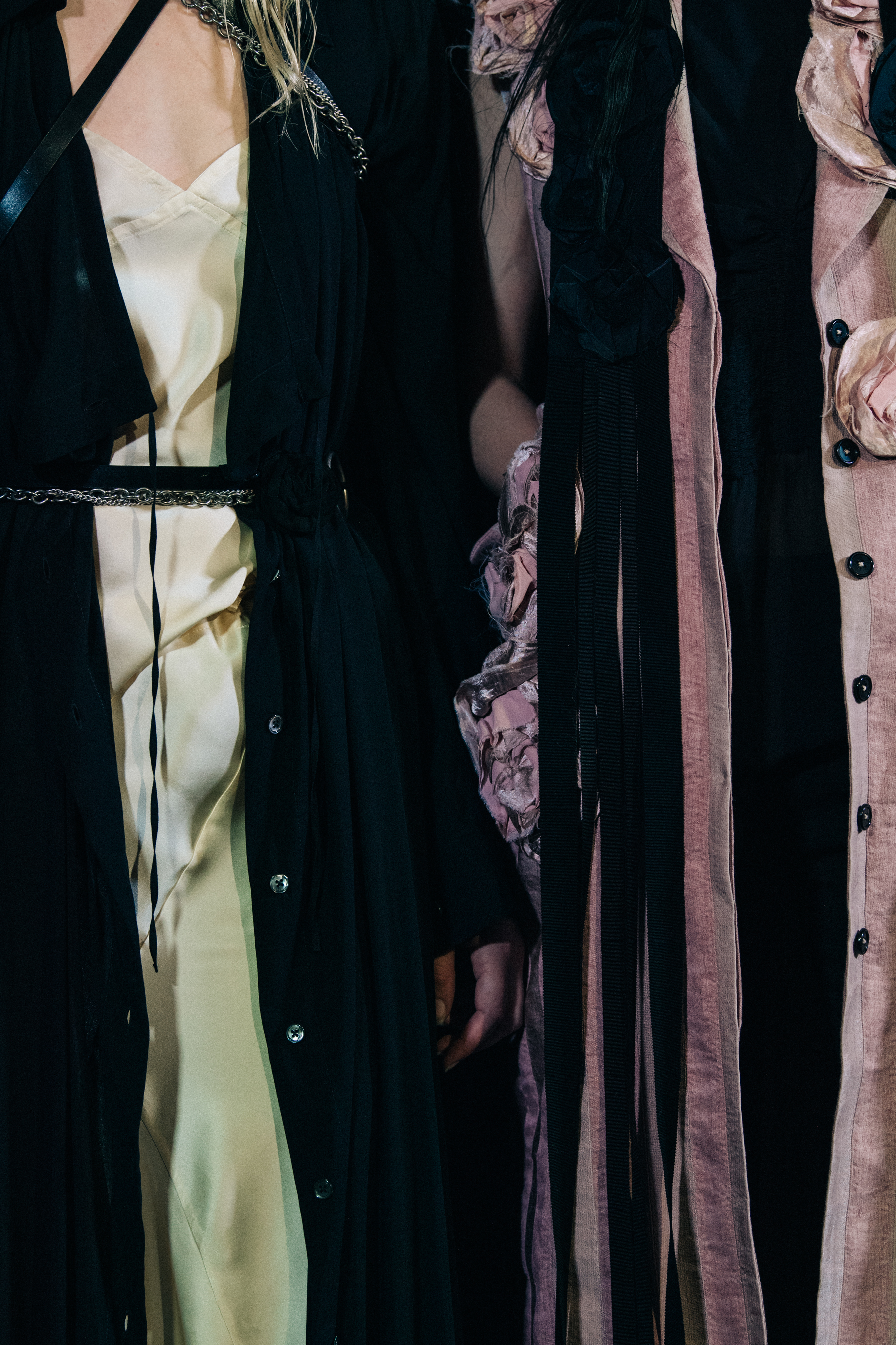 Maggie Maurer backstage at Ann Demeulemeester