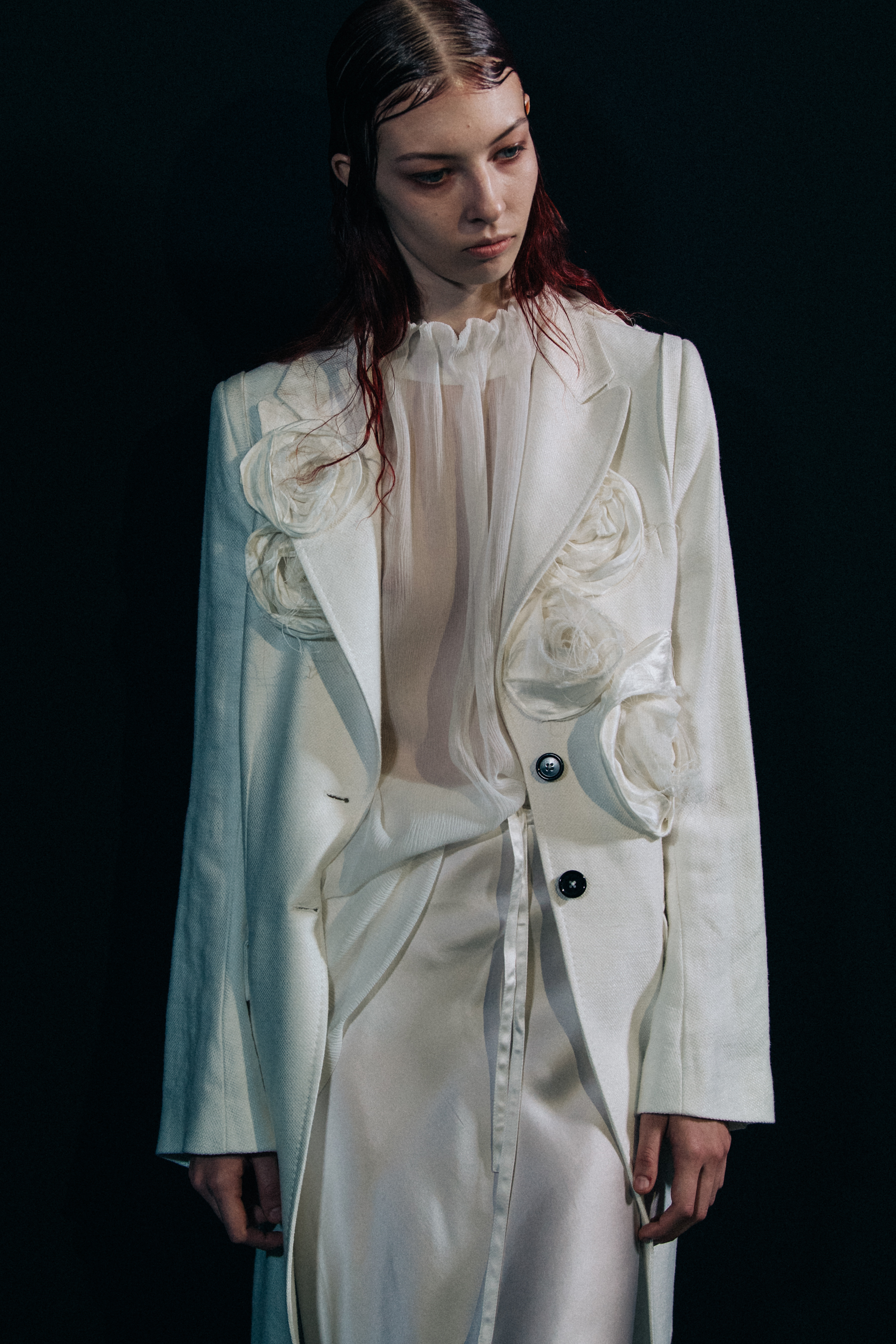 Remington Williams backstage at Ann Demeulemeester