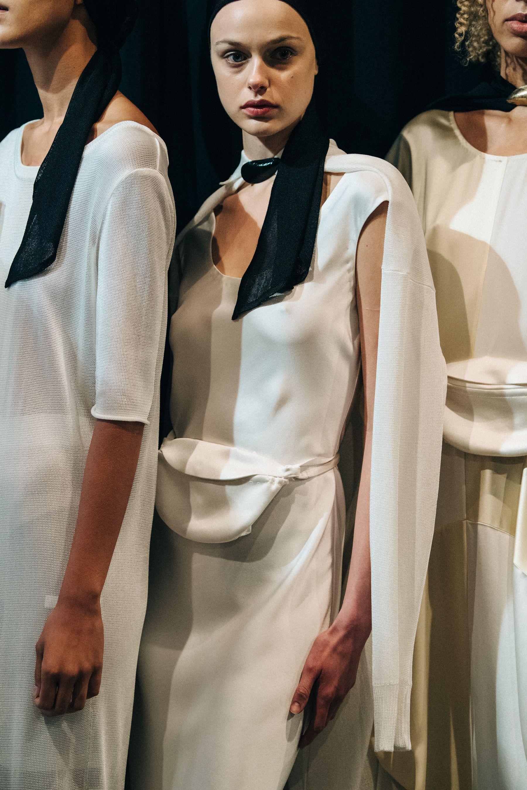 Models wearing white Bevza dresses