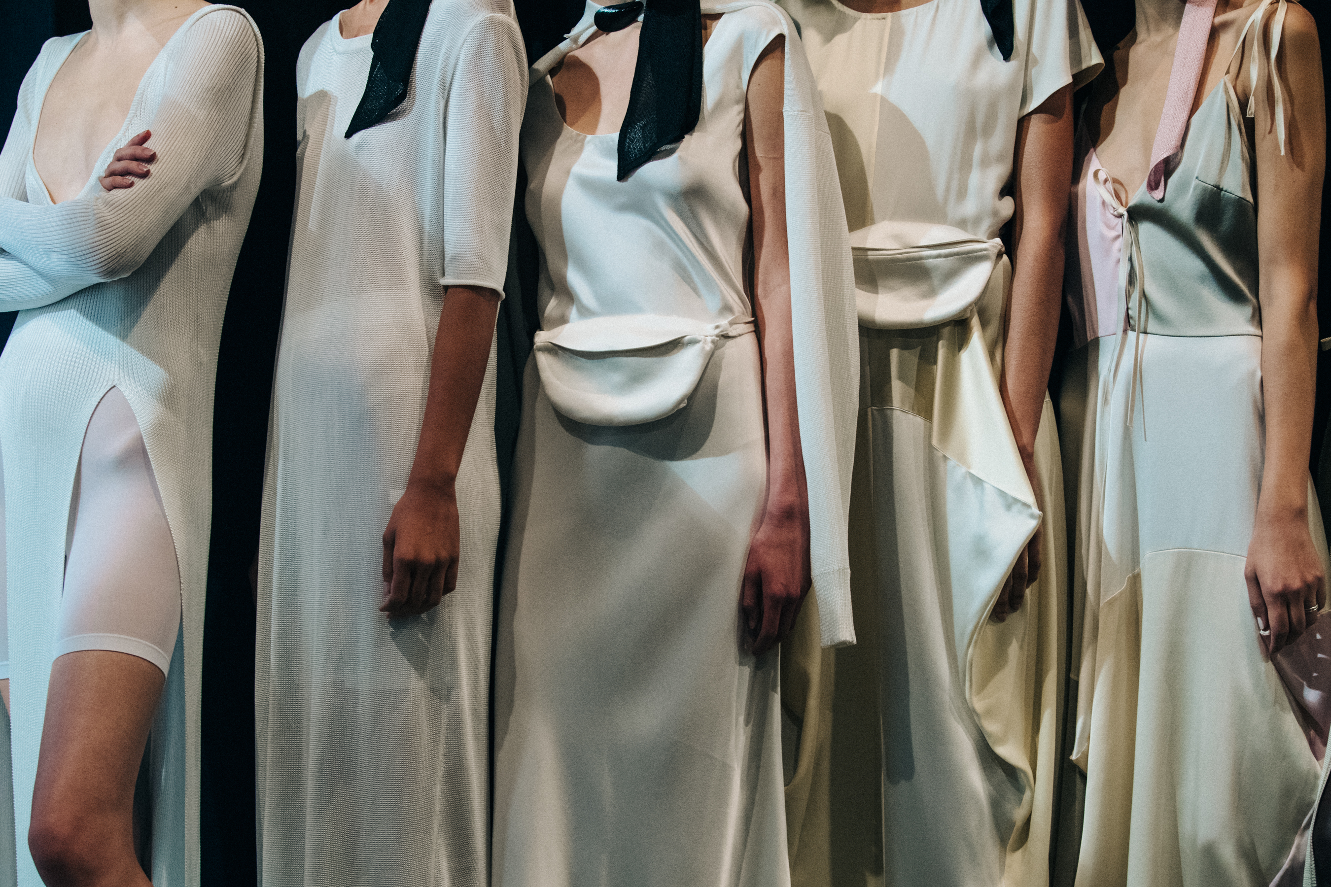 Models wearing white Bevza dresses