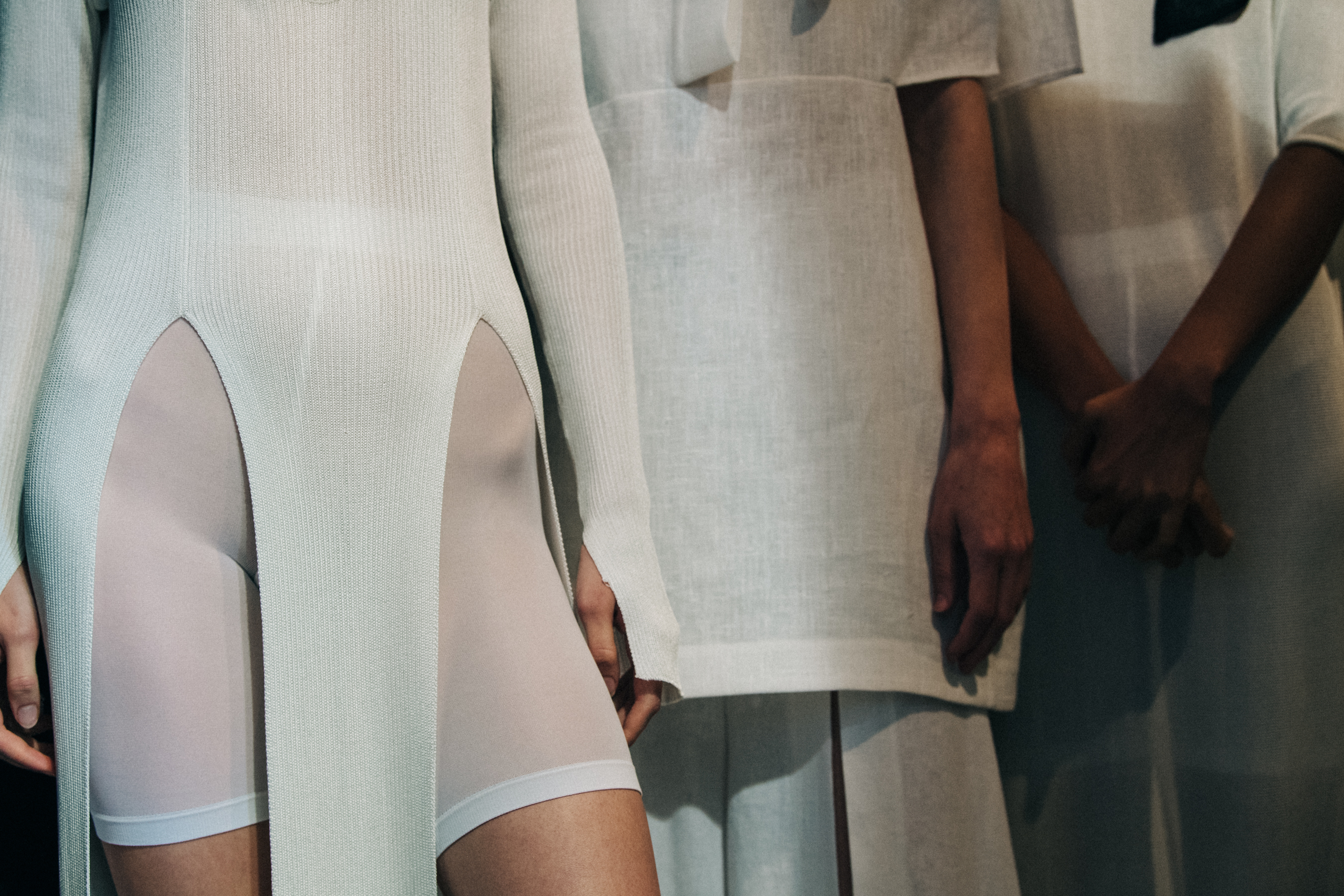 Models wearing white Bevza dresses