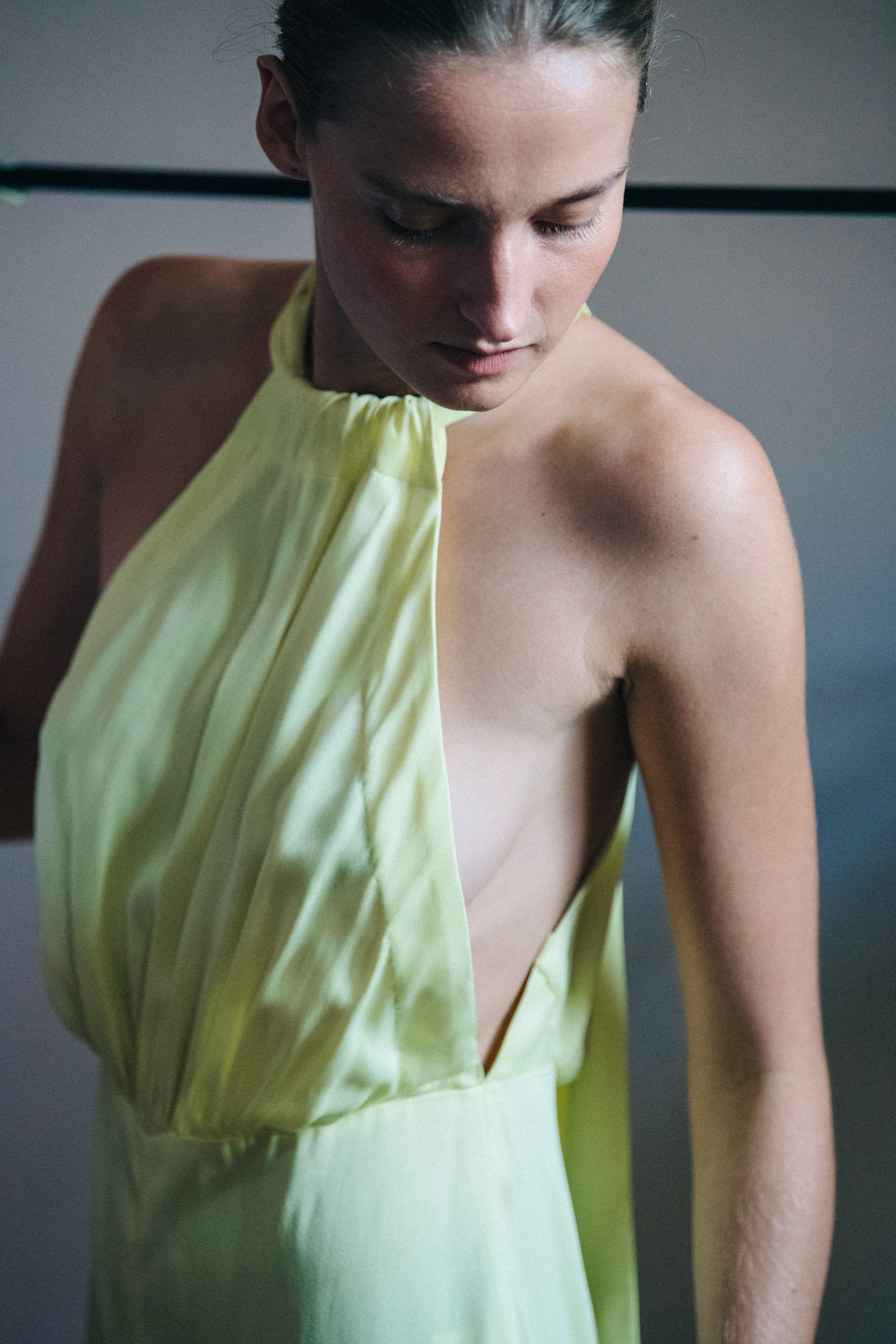 Amanda Norgaard backstage at Birger Christensen