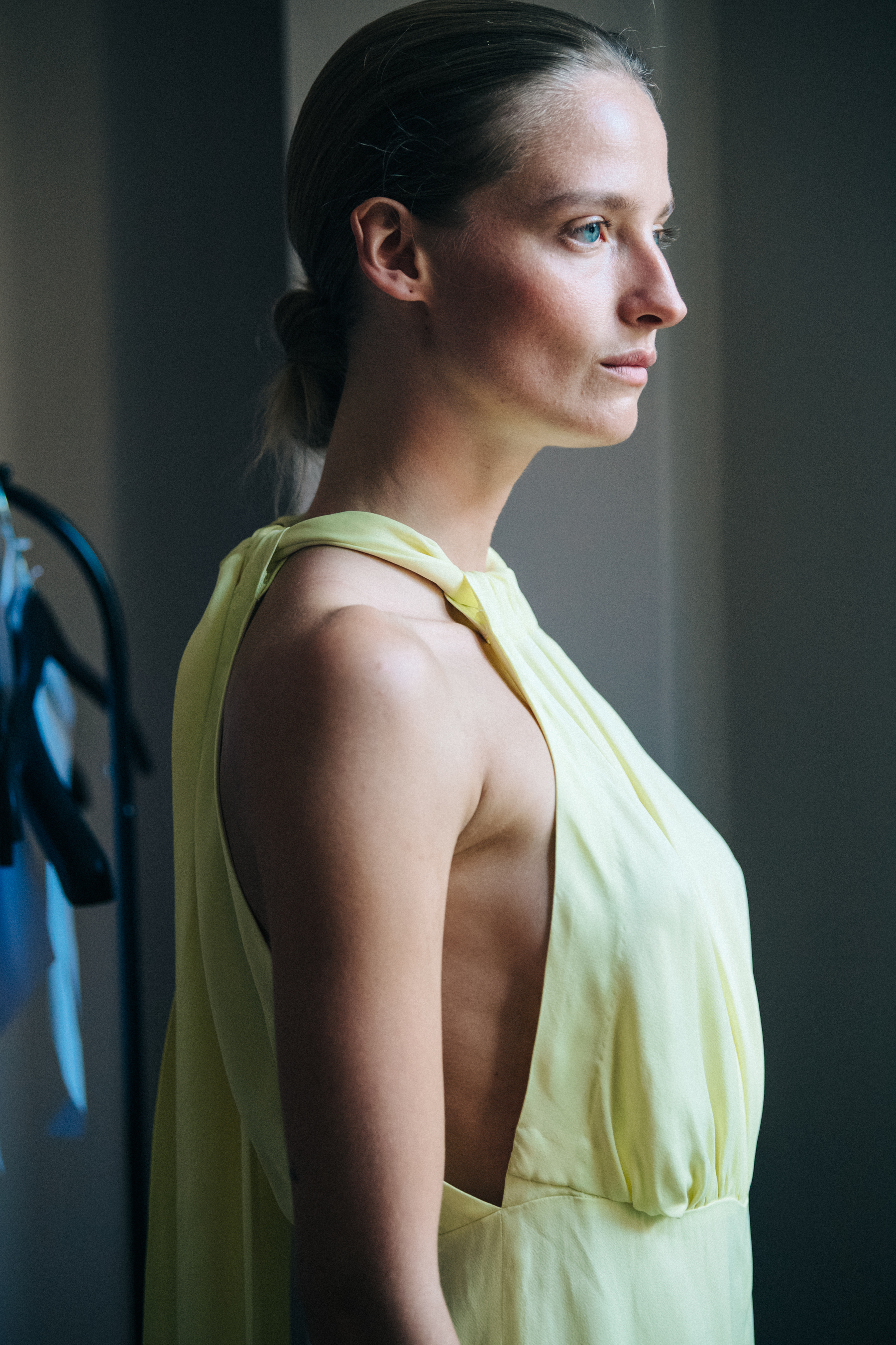 Amanda Norgaard backstage at Birger Christensen
