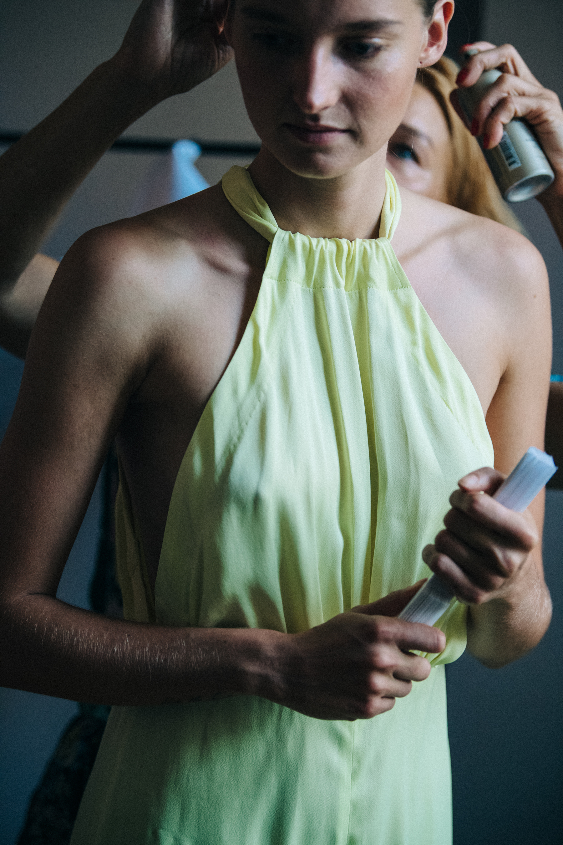 Amanda Norgaard backstage at Birger Christensen