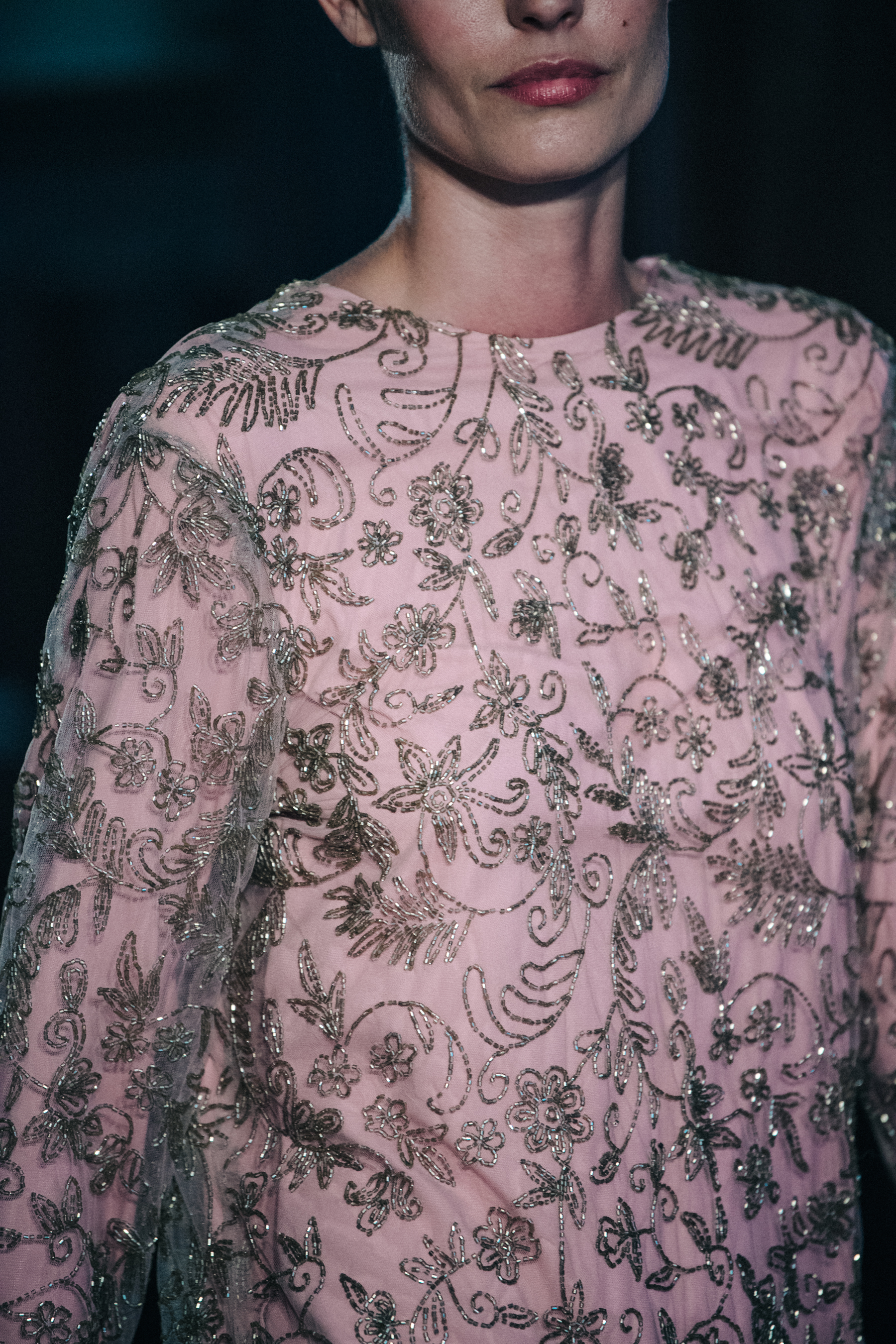 Nadja Bender backstage at Birger Christensen