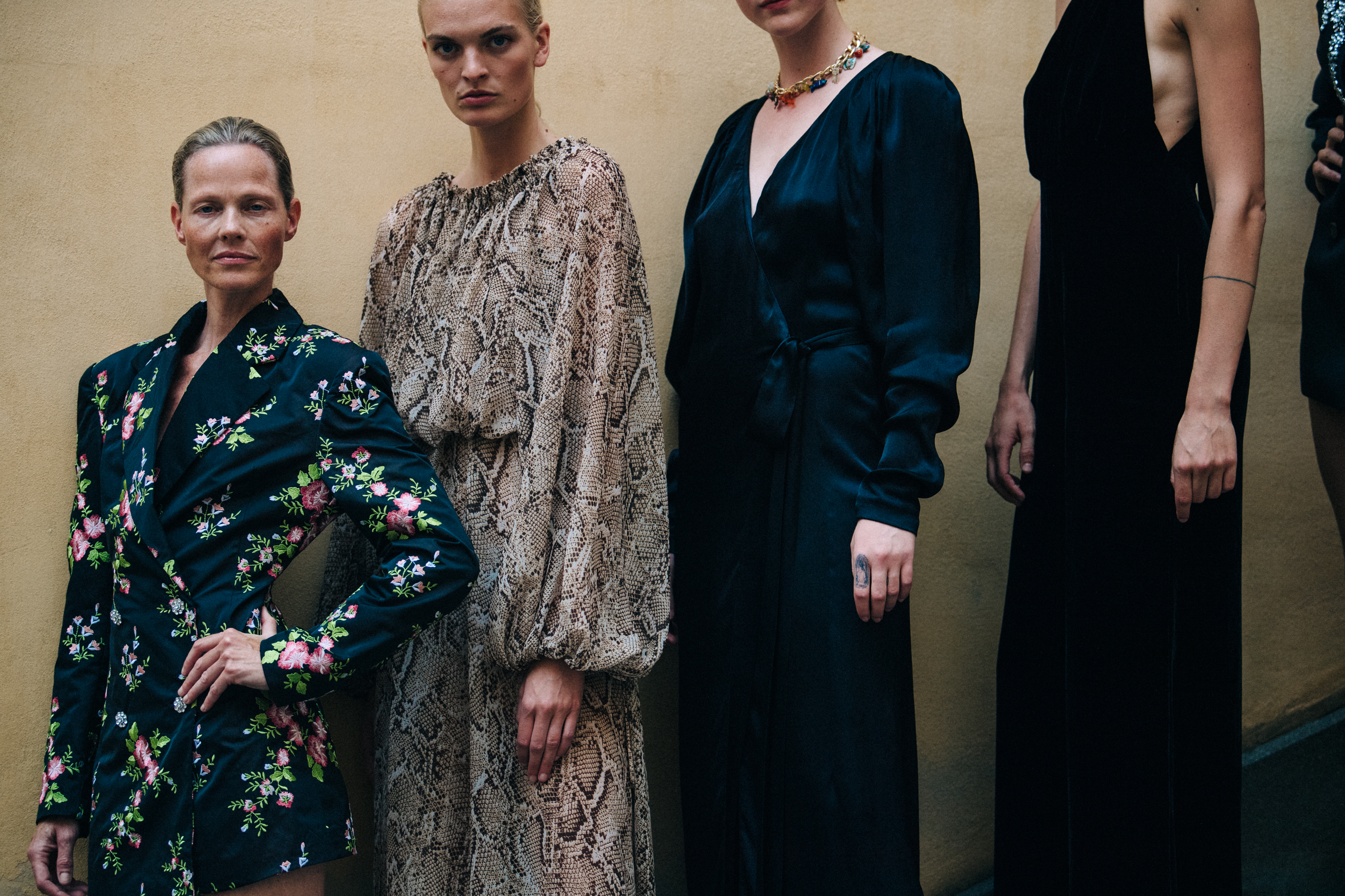 Models on stairs at Birger Christensen