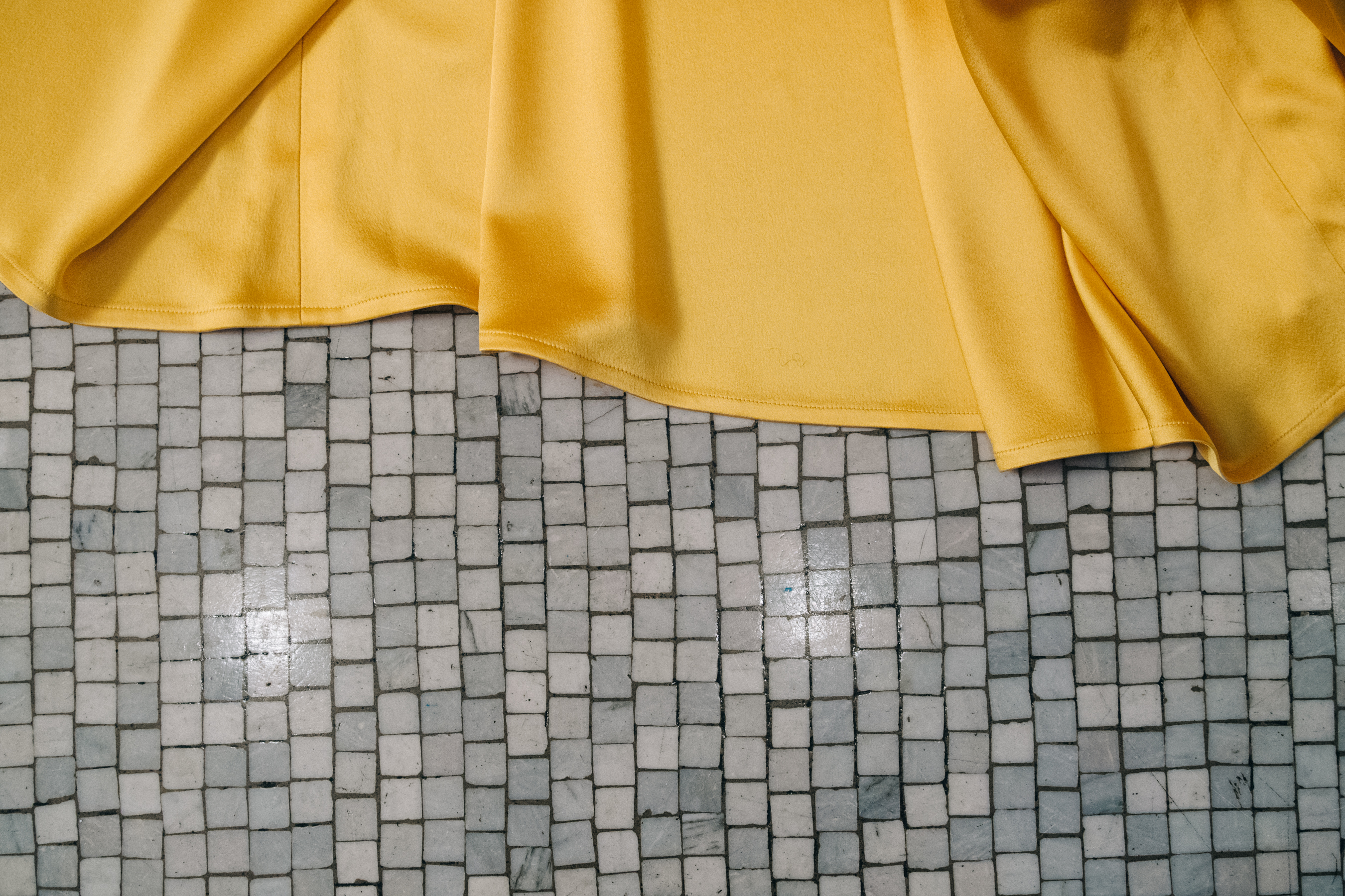 Yellow dress at Carolina Herrera