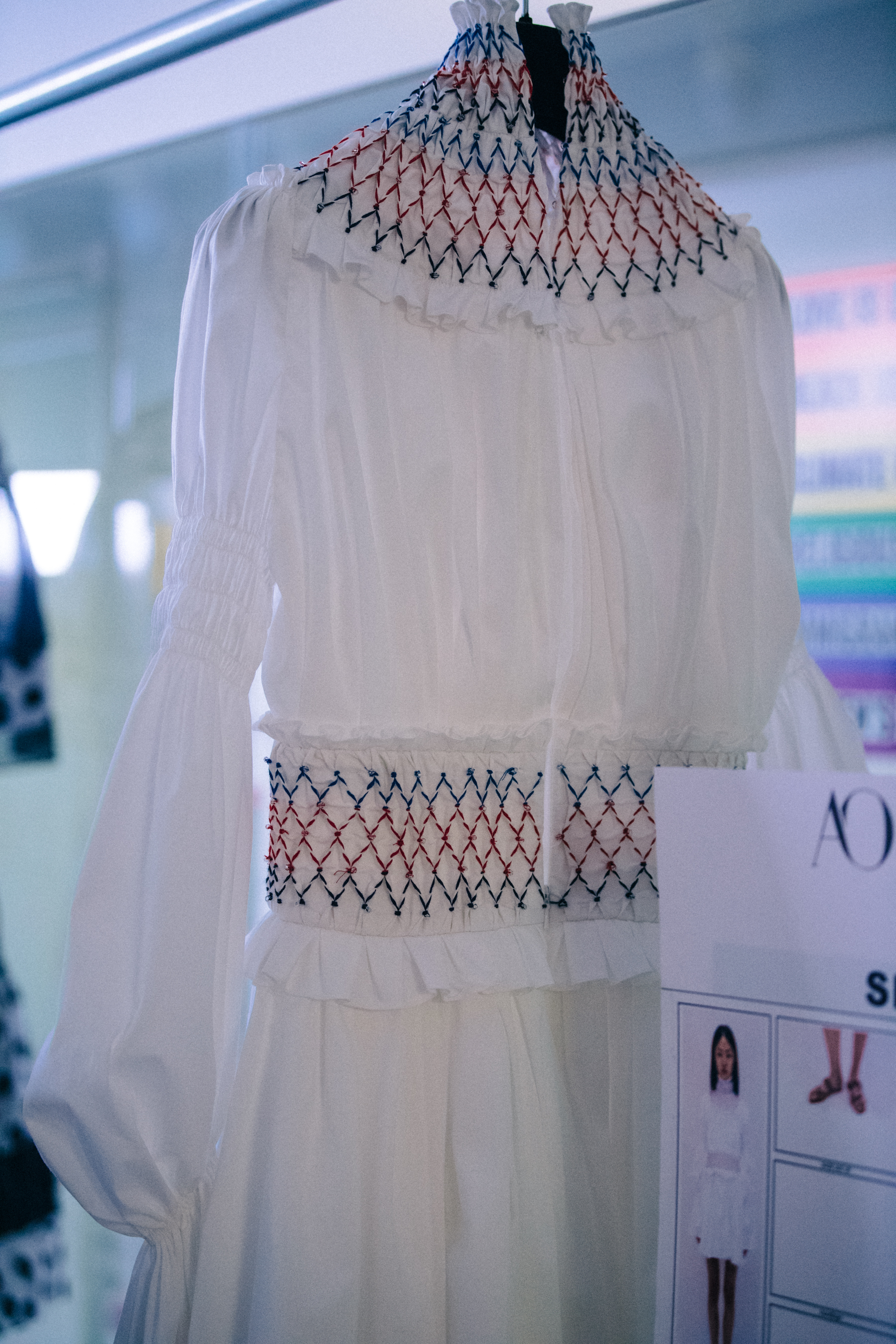 White dress at Carolina Herrera