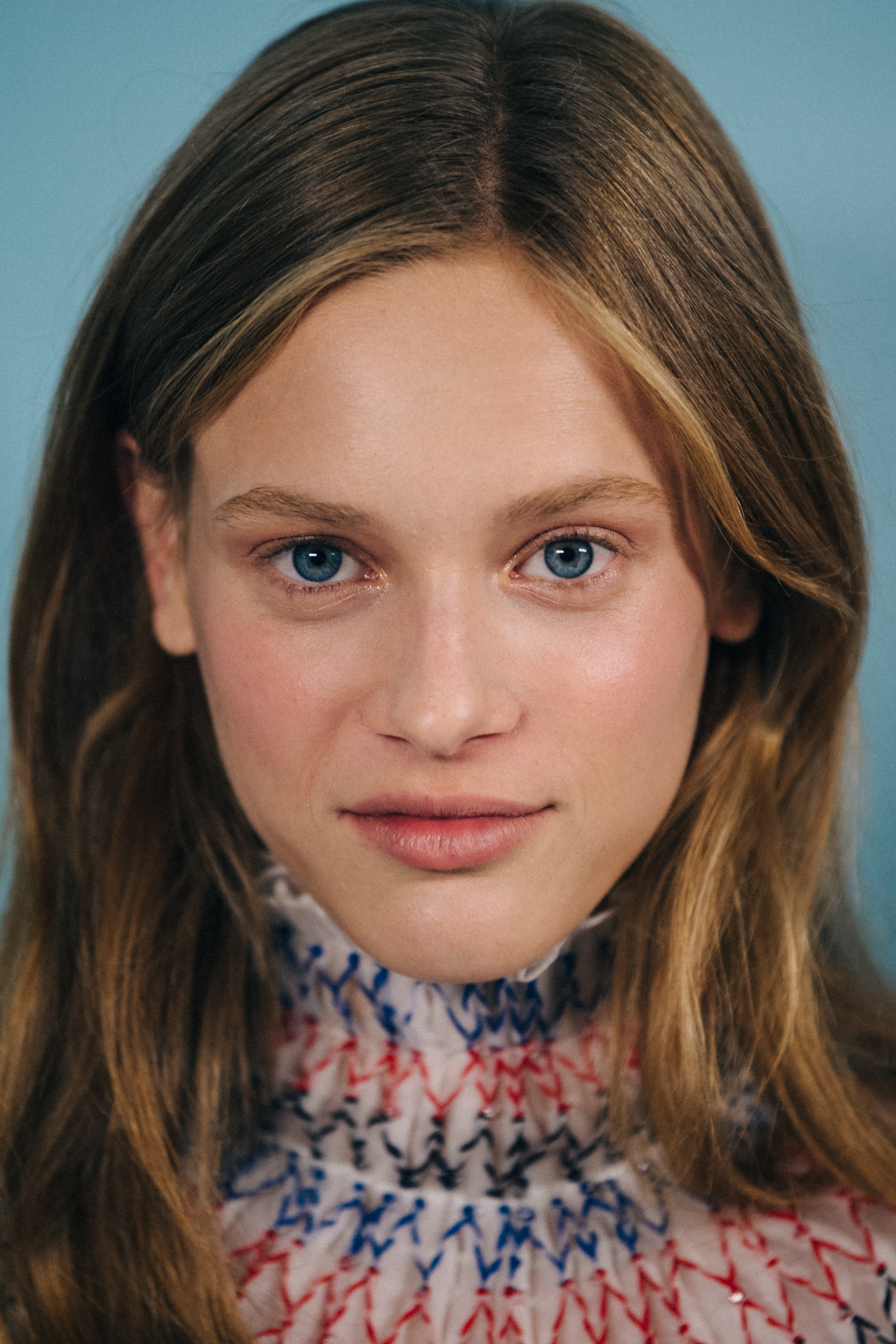 Sarah Dahl backstage at Carolina Herrera