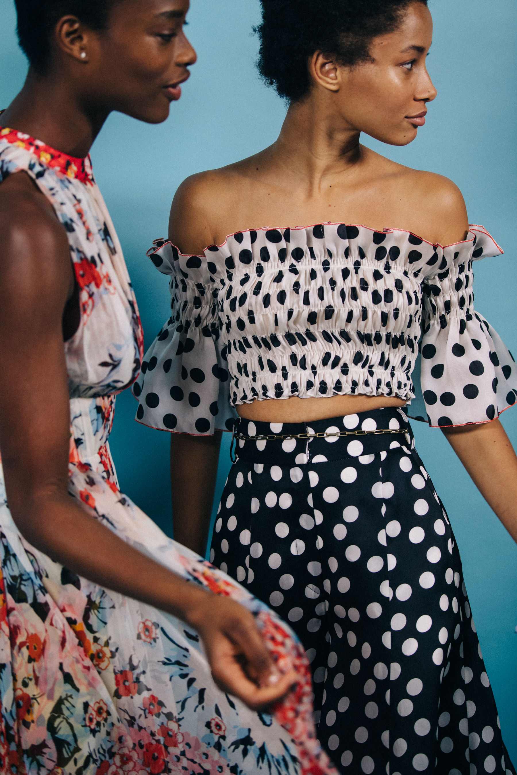 Lineisy Montero Feliz backstage at Carolina Herrera