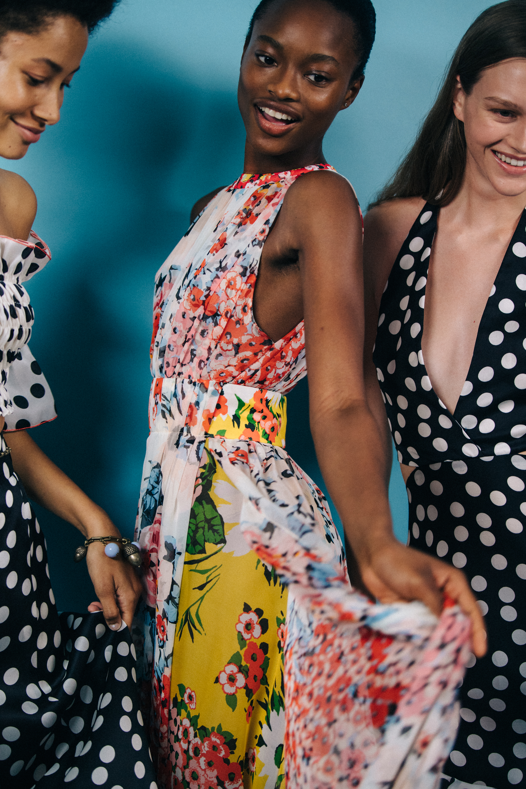 Lineisy Montero Feliz backstage at Carolina Herrera