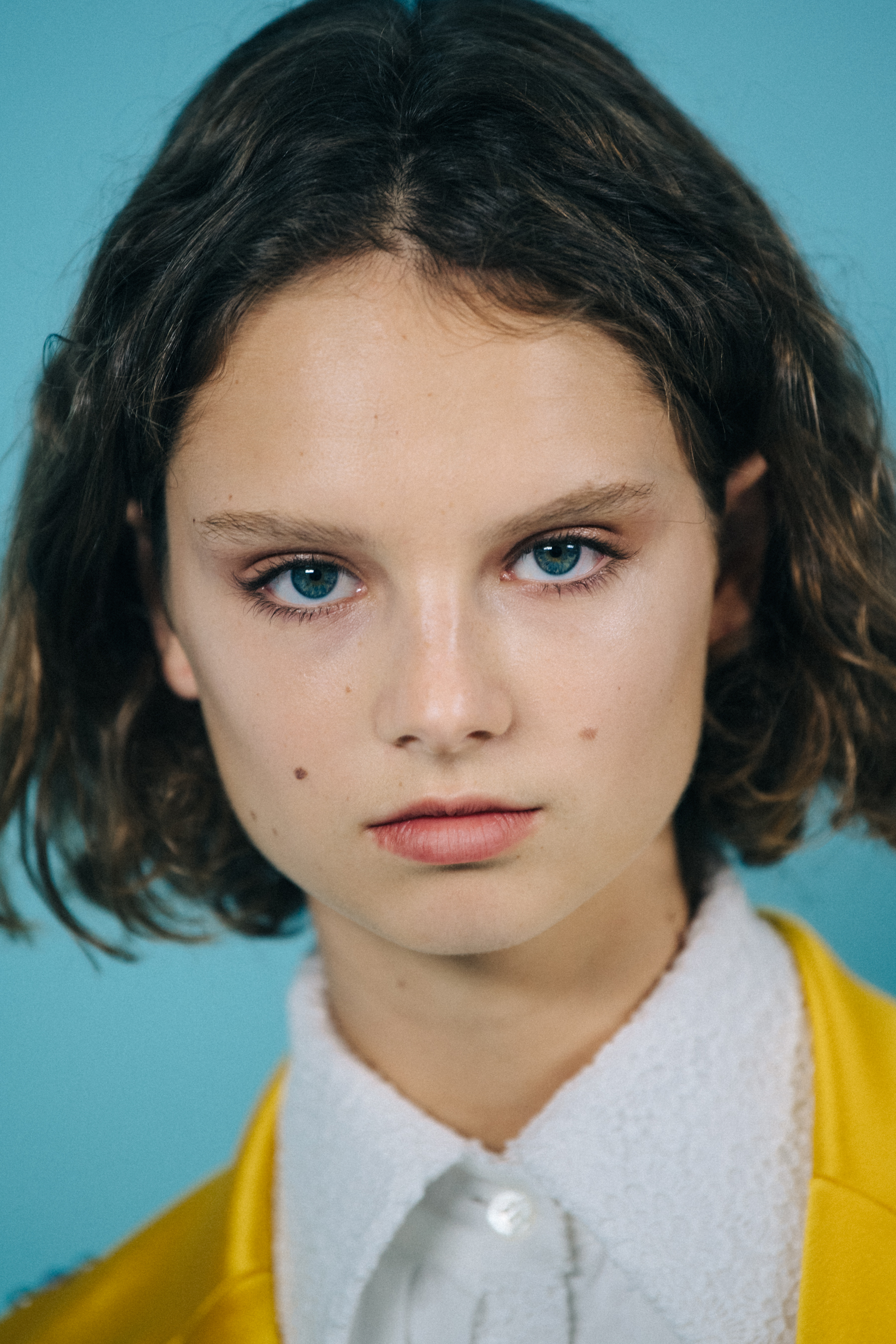 Giselle Norman backstage at Carolina Herrera