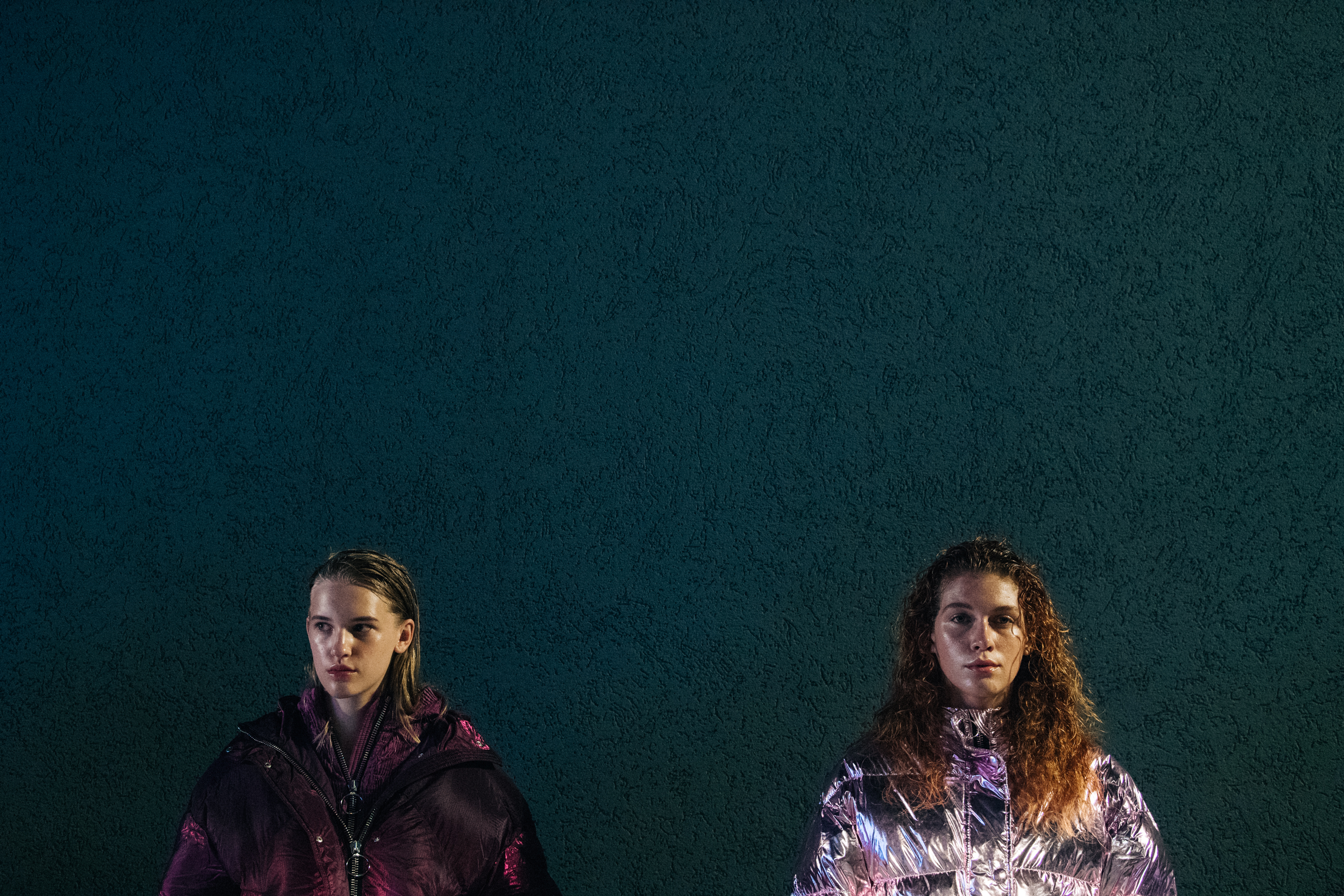 Models wearing colourful lenki lenki coats