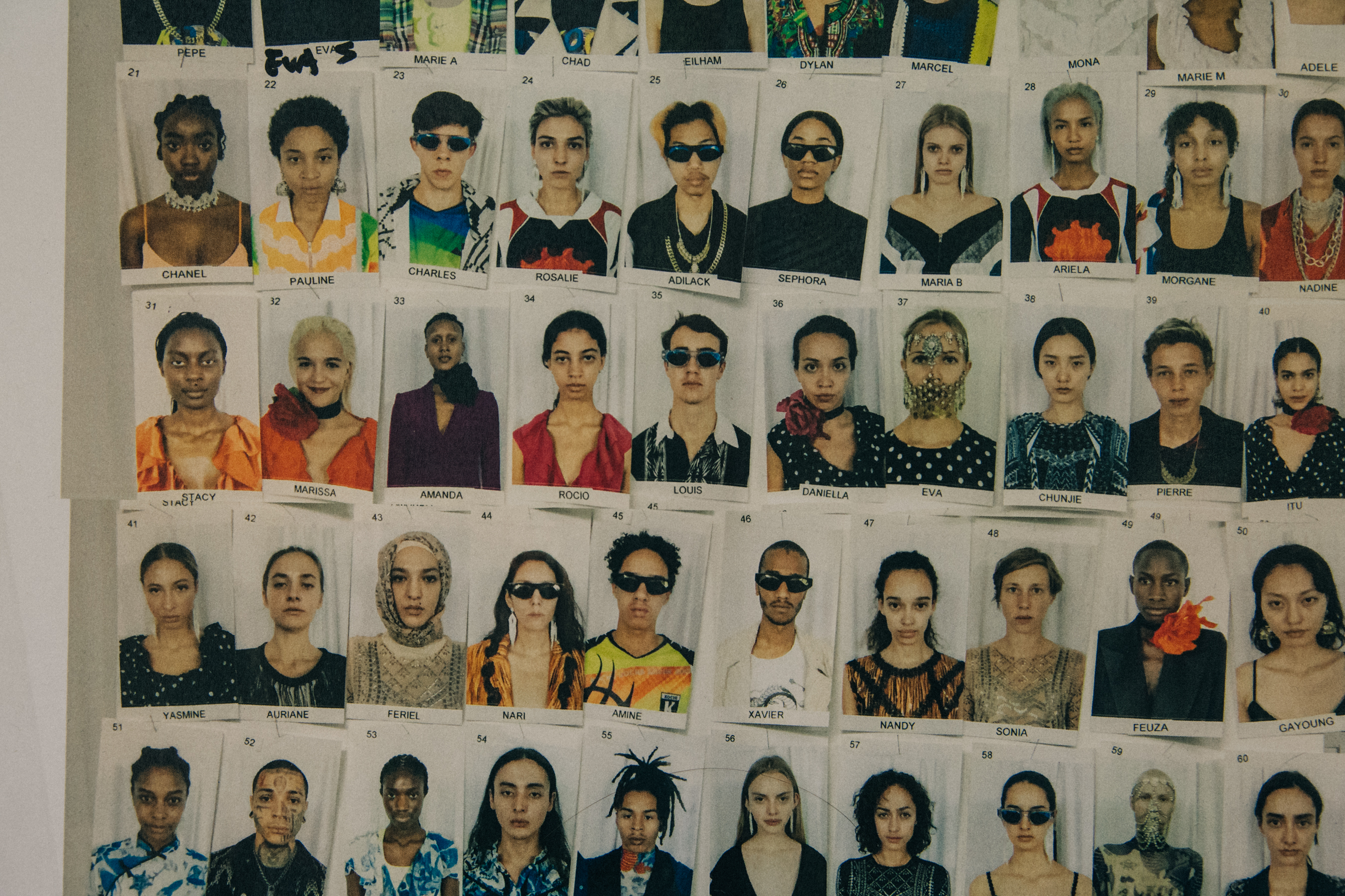 Model board at Koche
