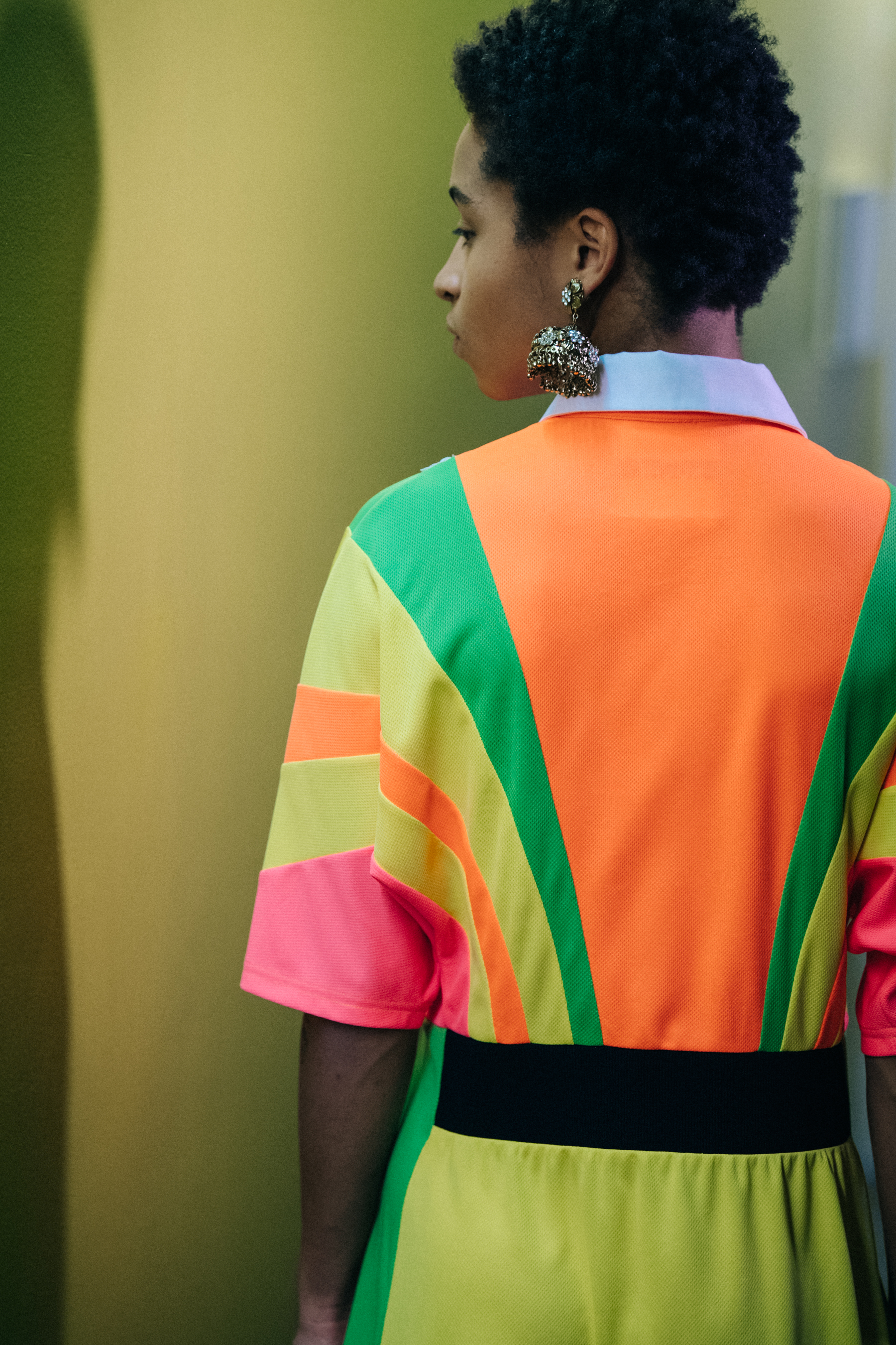 Models wearing colourful Koche outfits