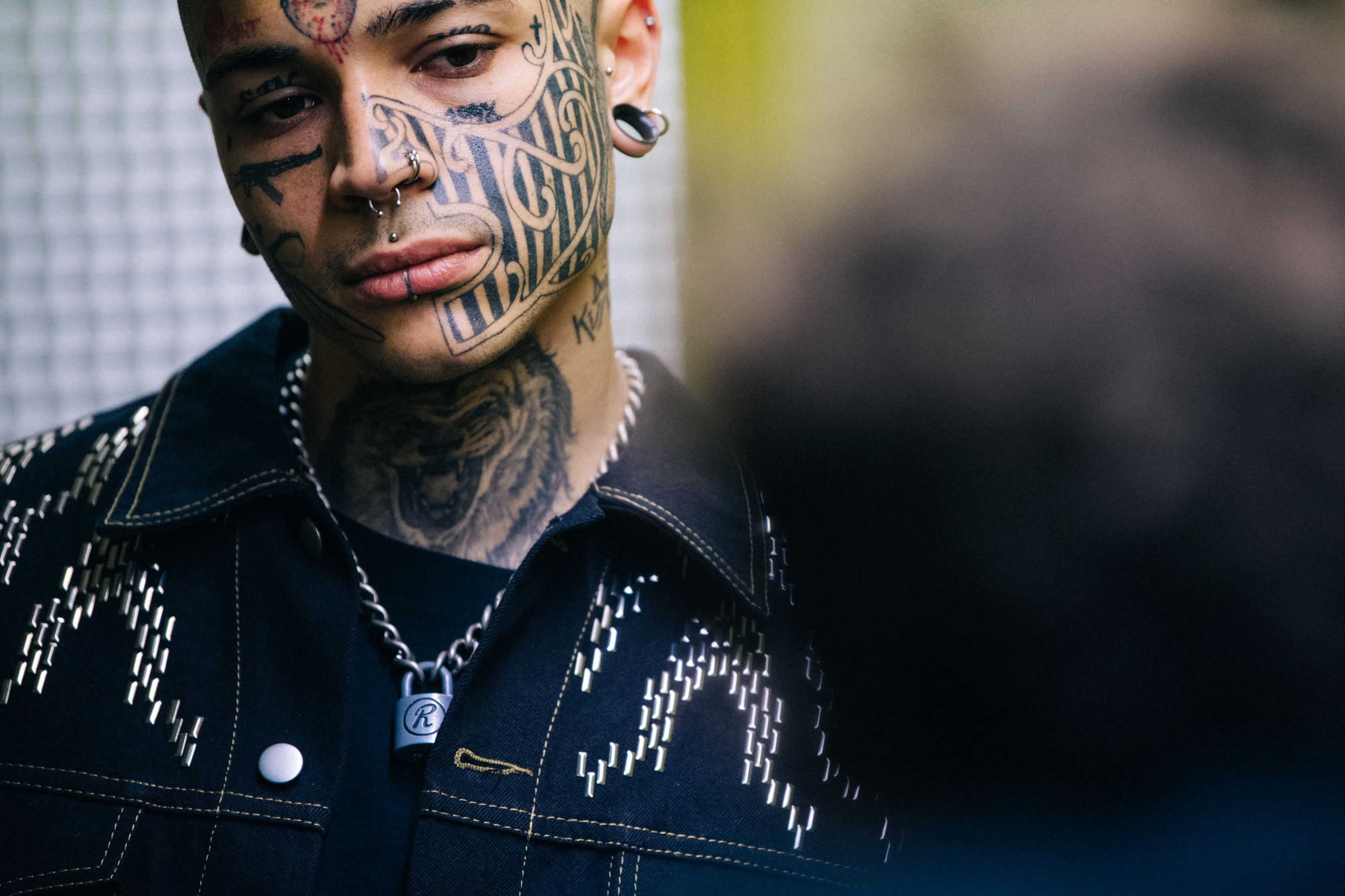 Jason Santore backstage at Koche