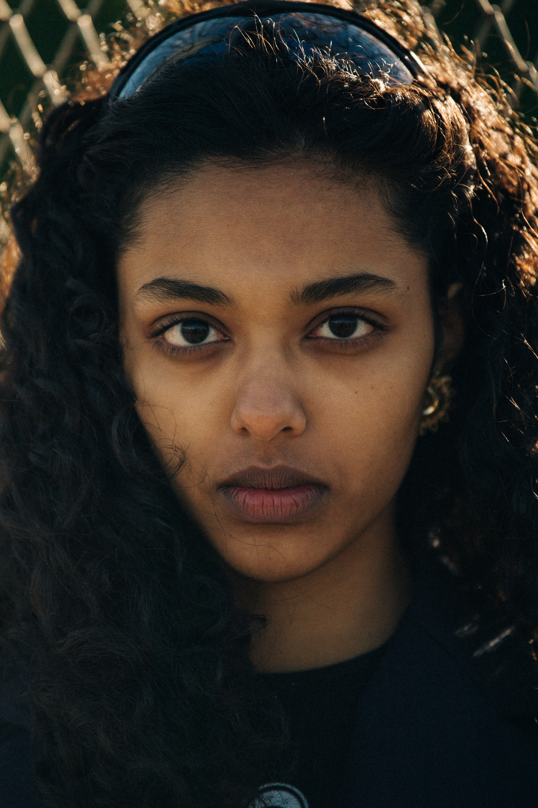 Portrait of model wearing sunglasses