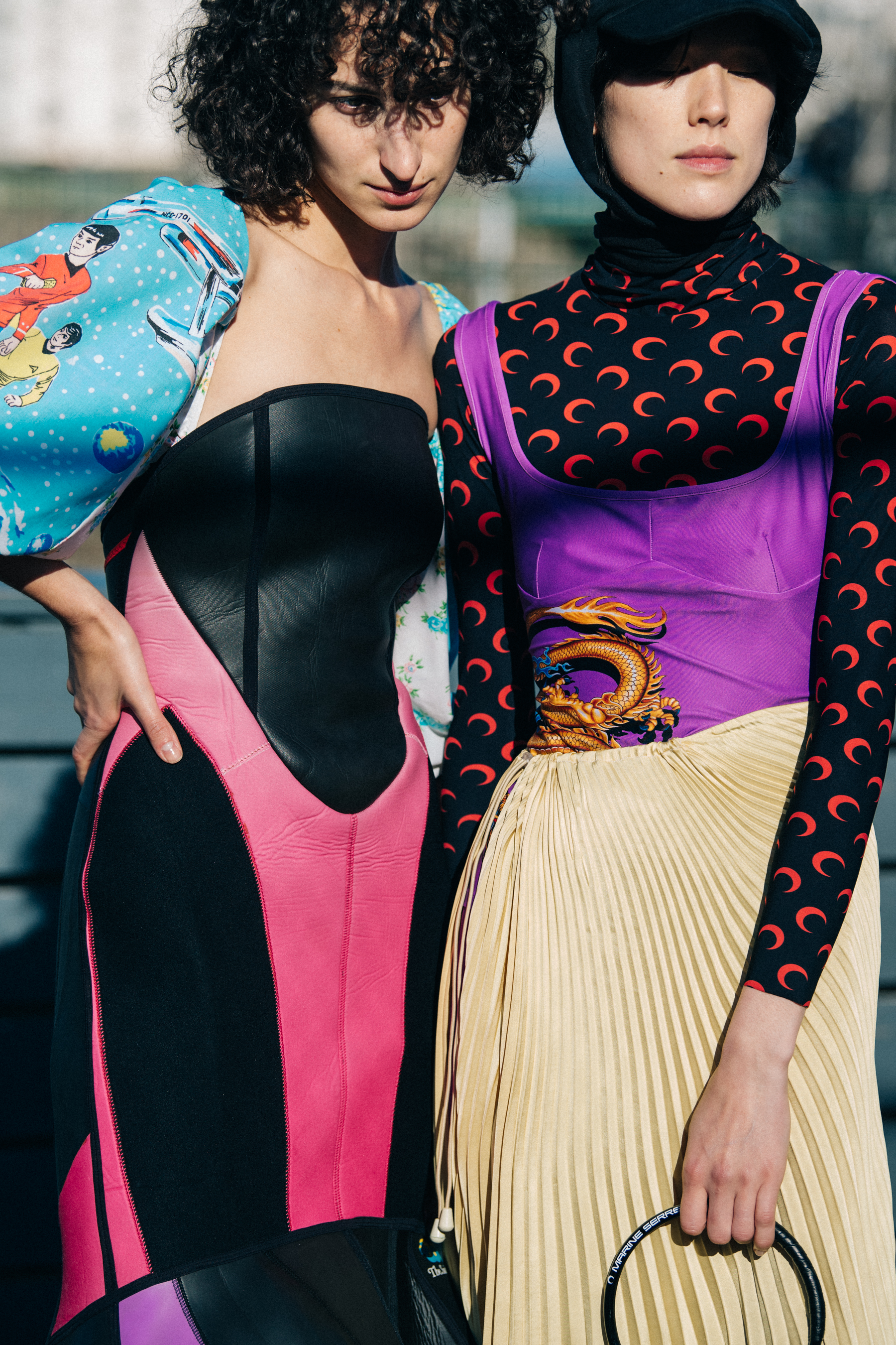 Kennah Lau backstage at Marine Serre