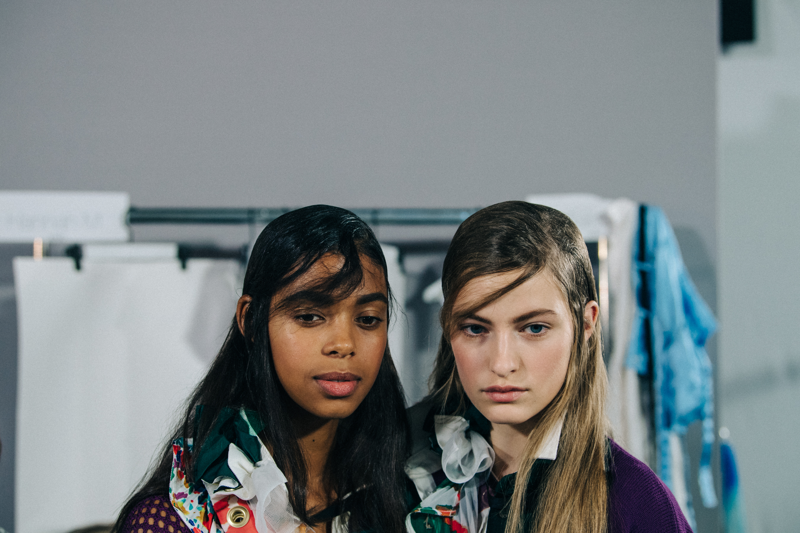 Alecia Morais backstage at Sacai