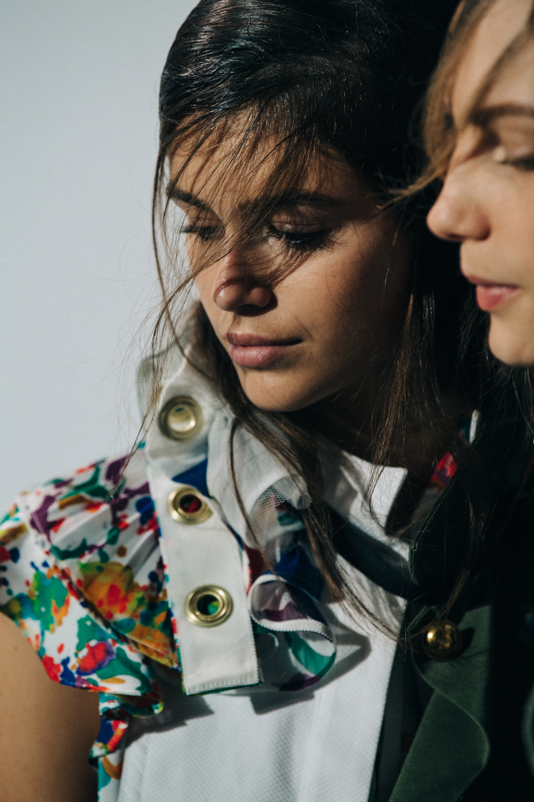 Kaia Gerber backstage at Sacai