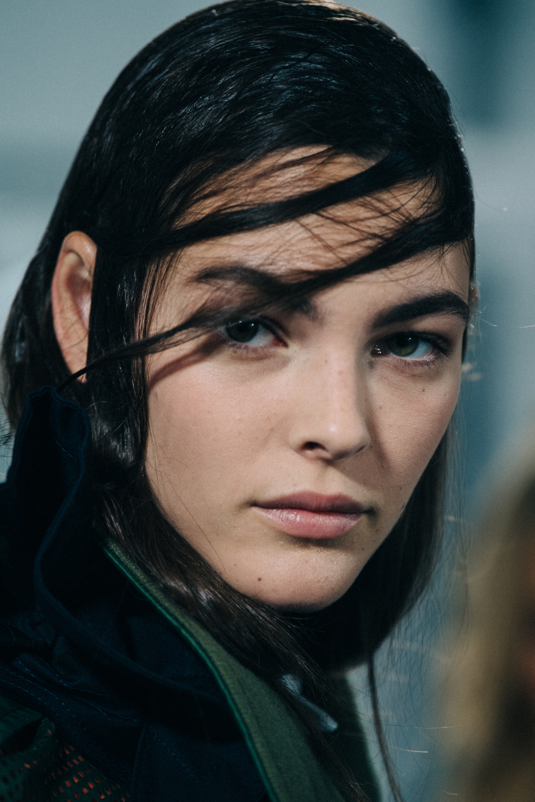 Vittoria Ceretti backstage at Sacai