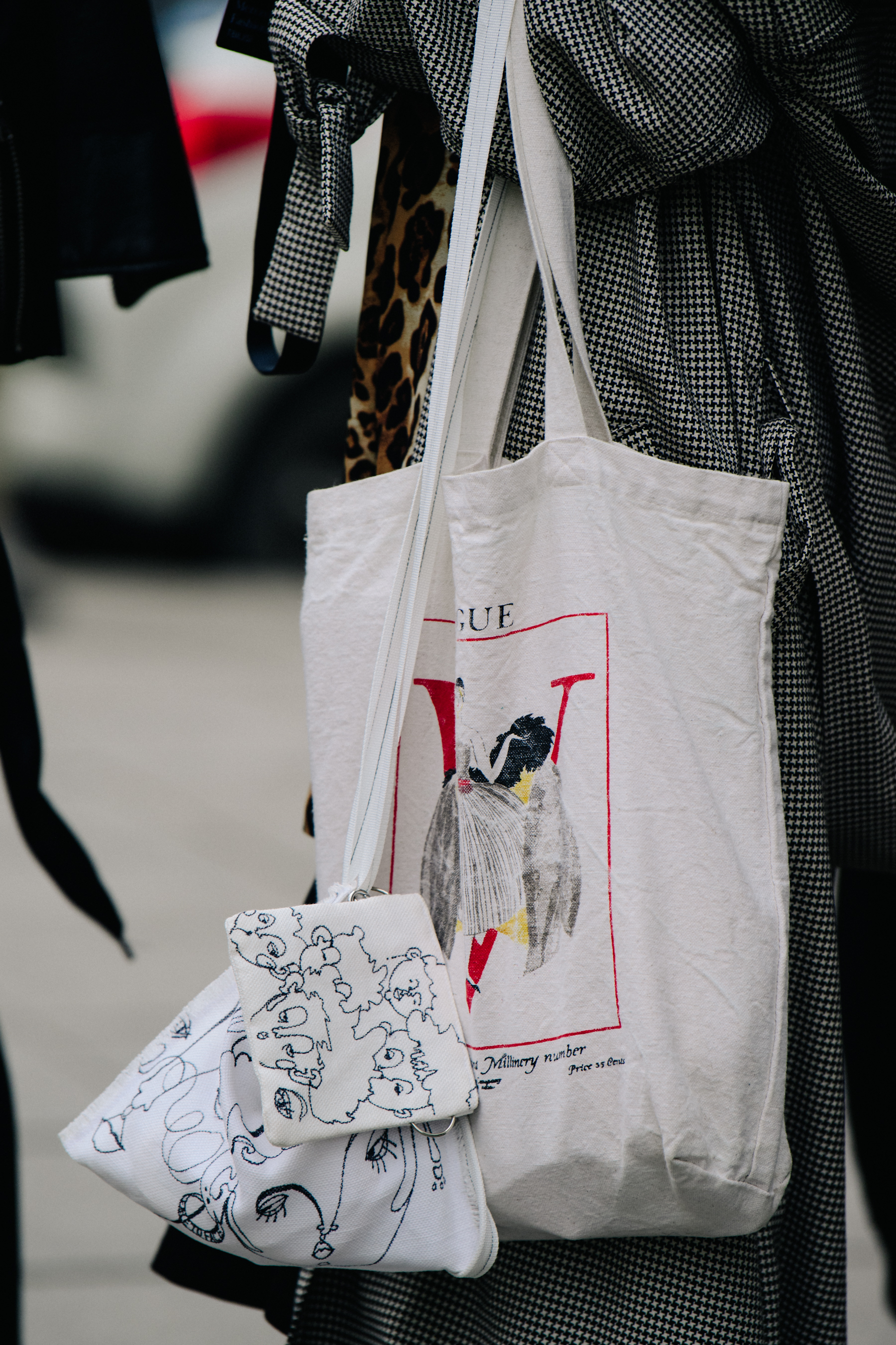 Woman carrying white bag