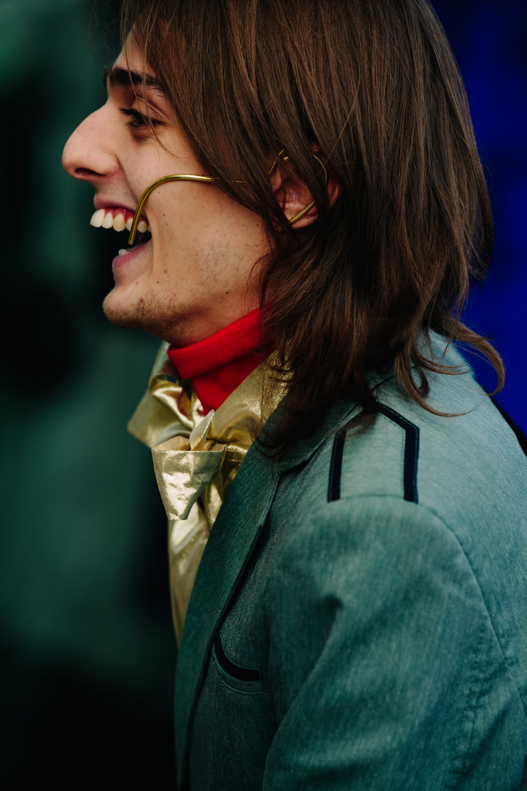 Man wearing green jacket