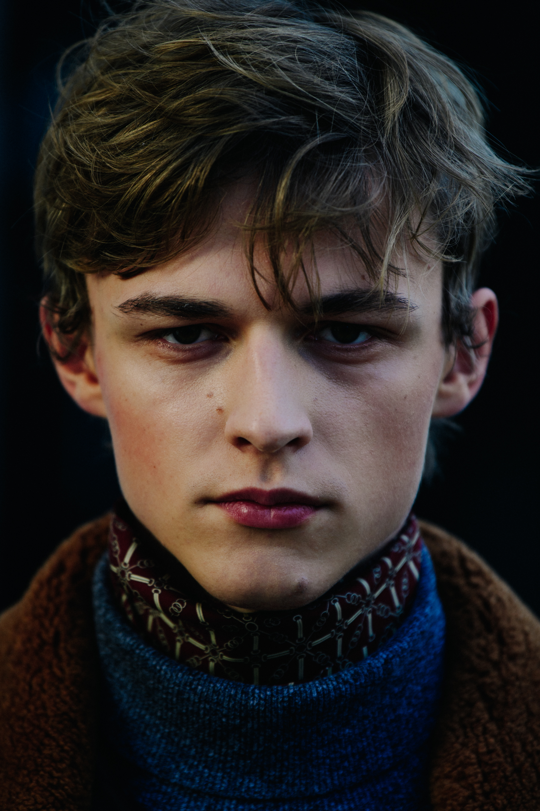 Portrait of model wearing turtleneck