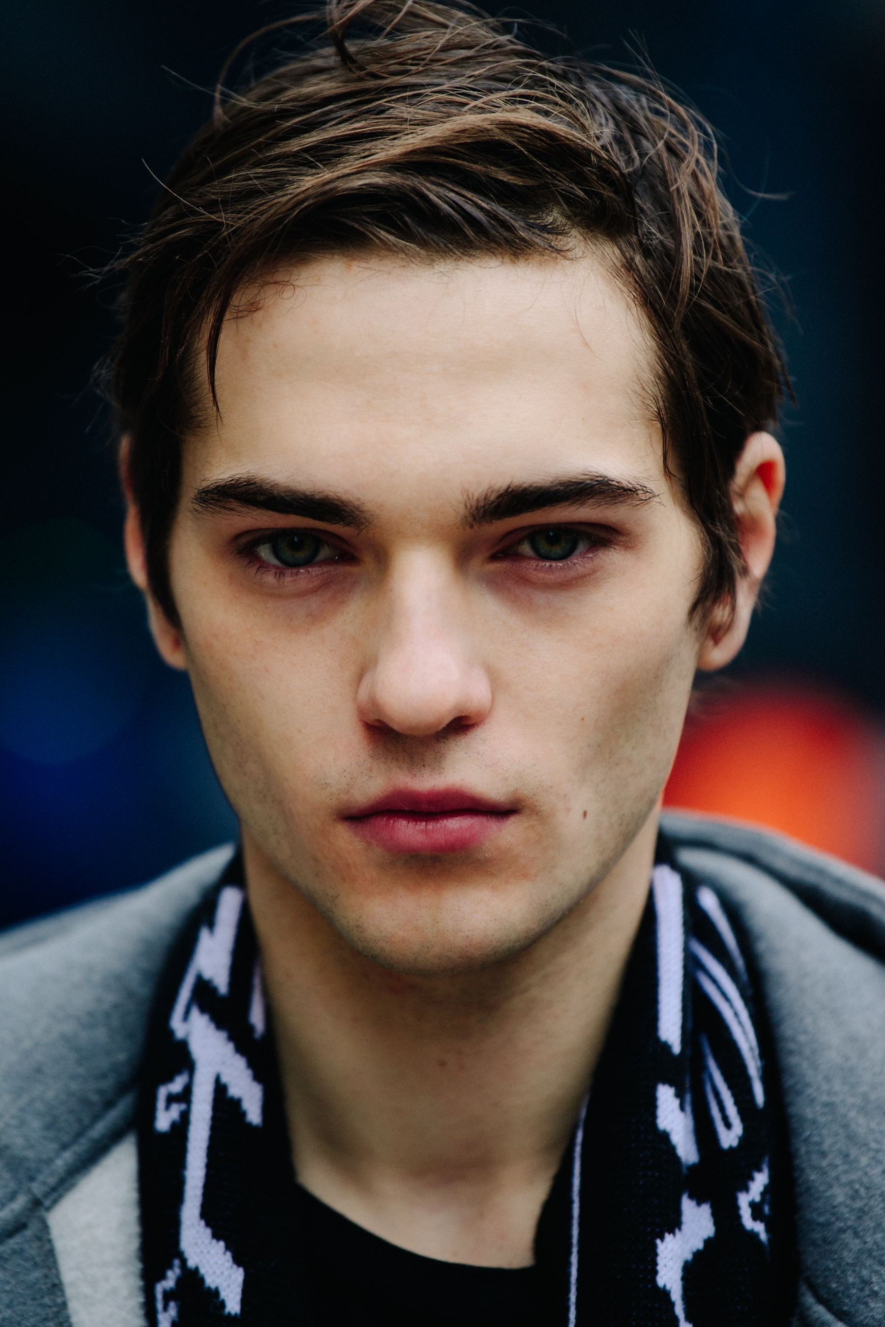 Portrait of model with green eyes