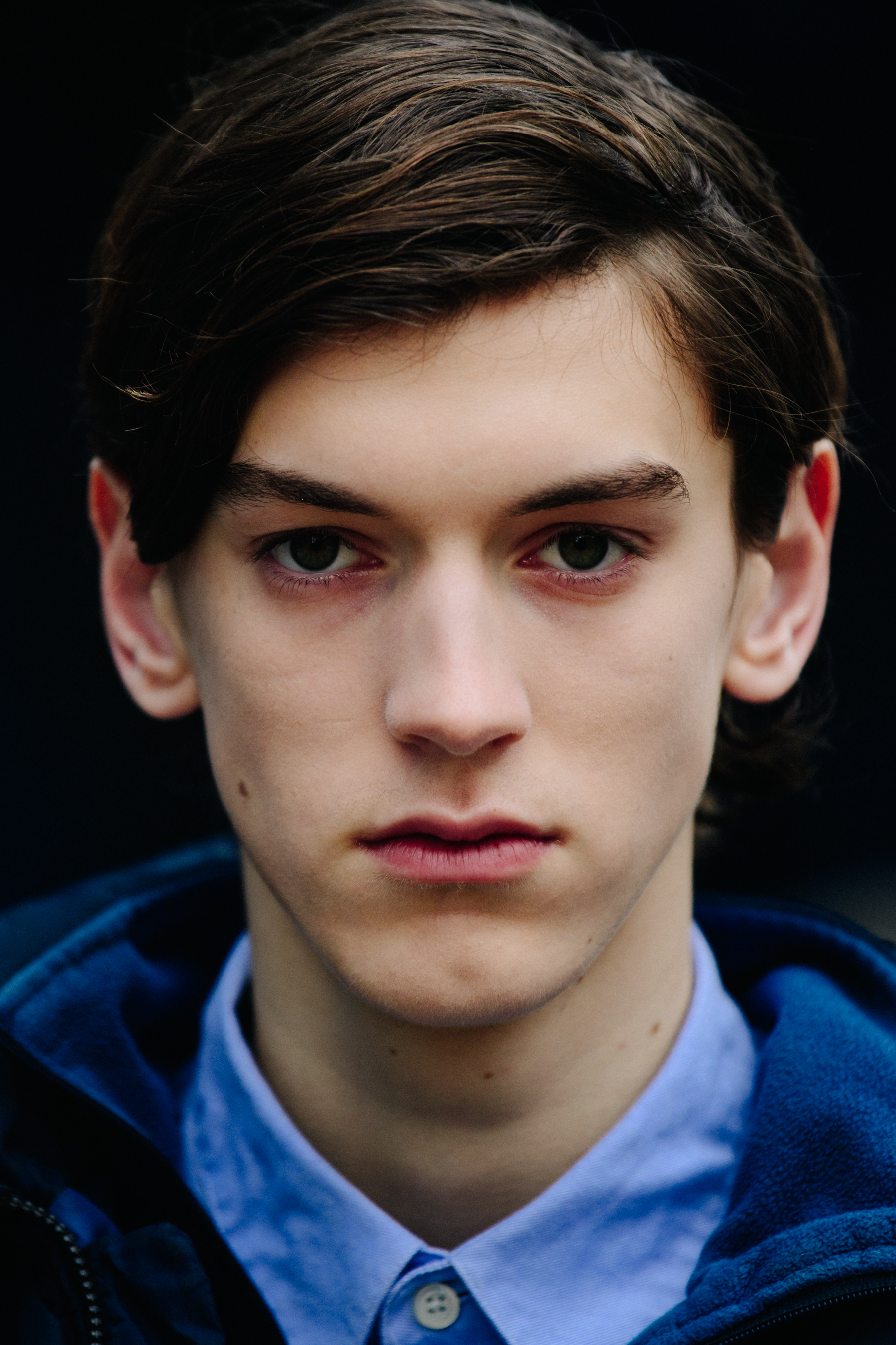 Portrait of model with green eyes