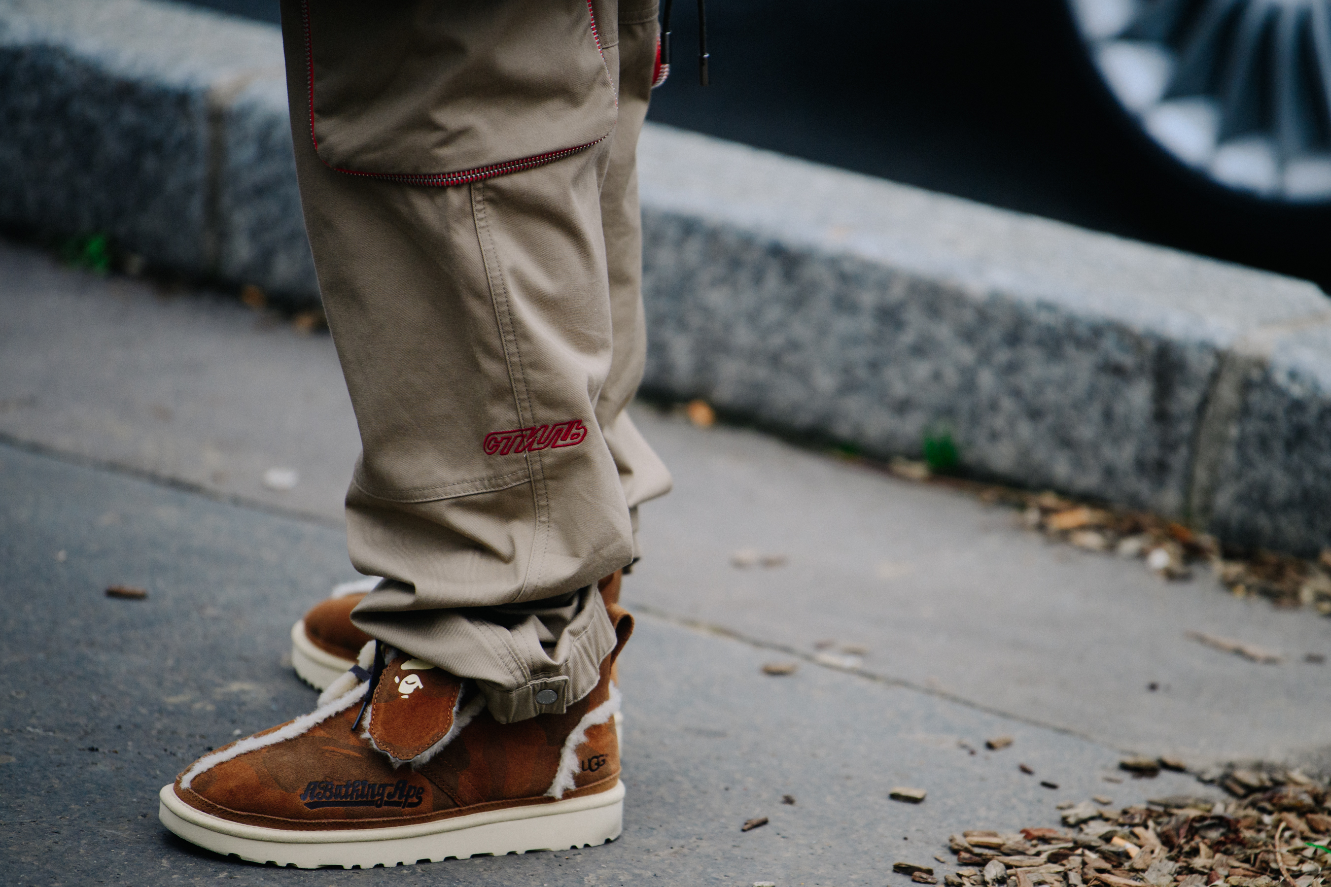 Man wearing UGG shoes