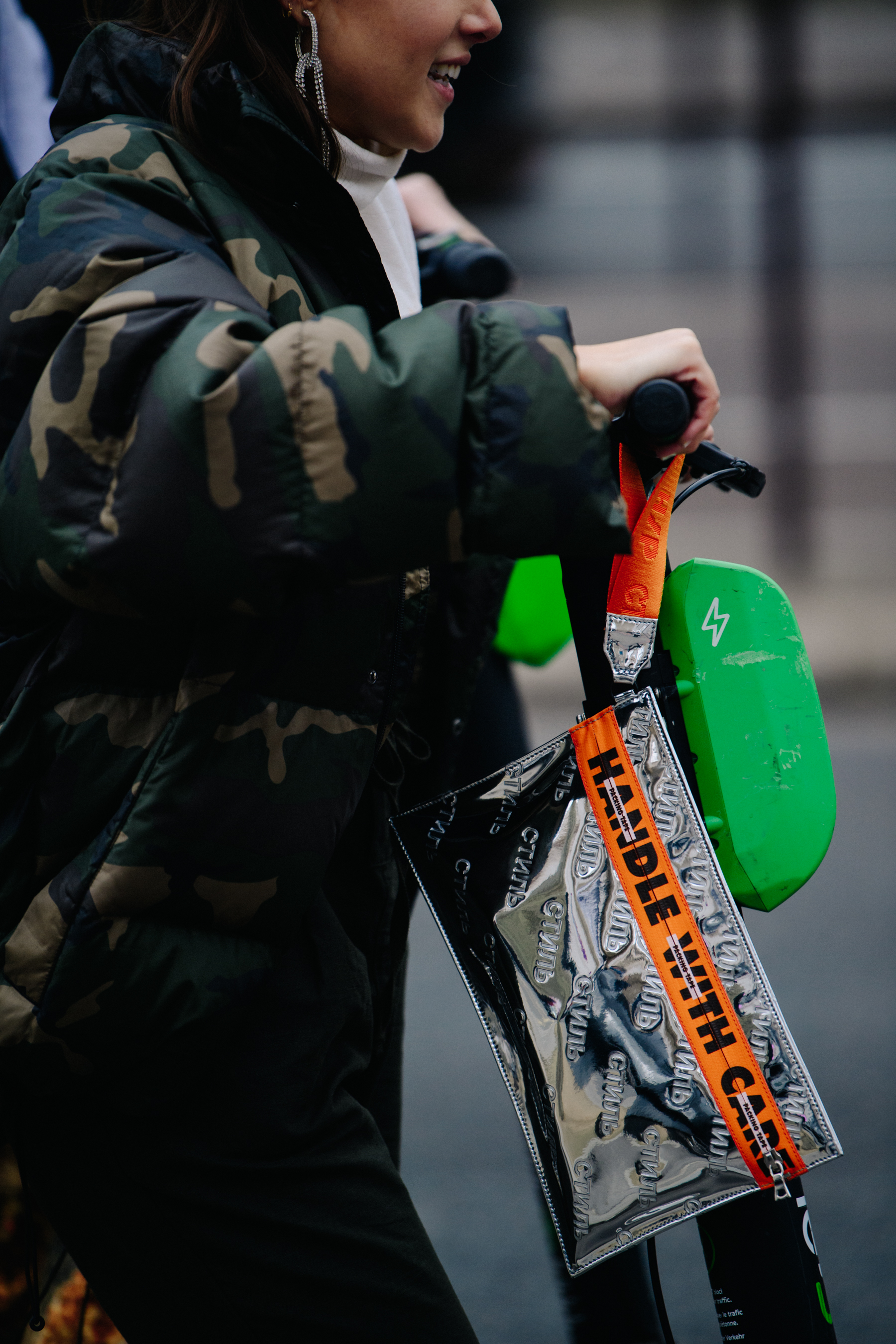 Woman wearing Heron Preston