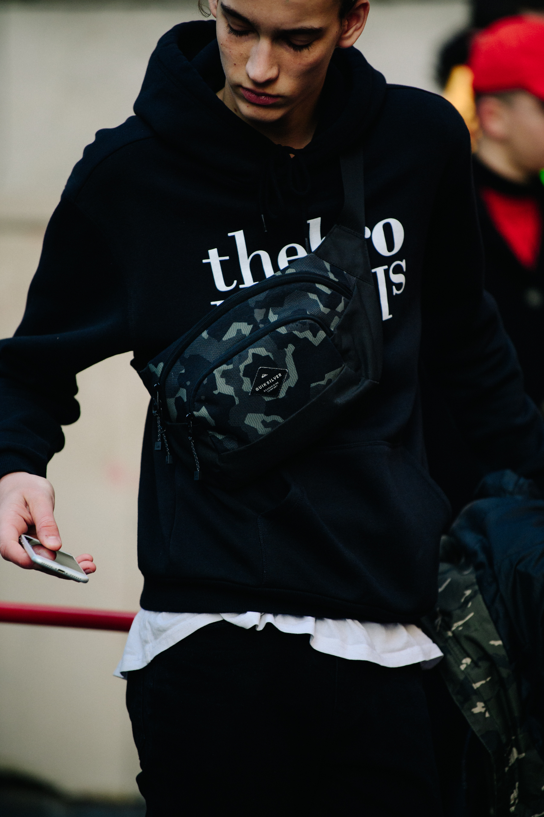 Man wearing black hoodie