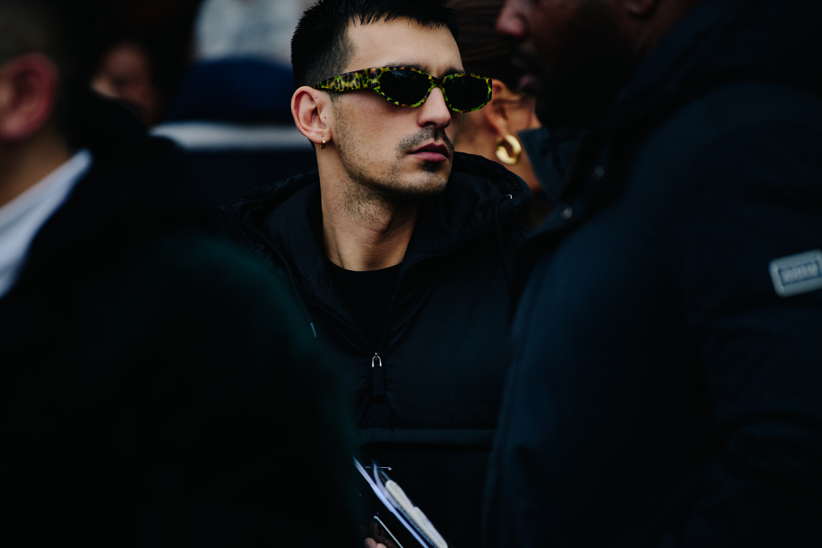 Man wearing black pullover