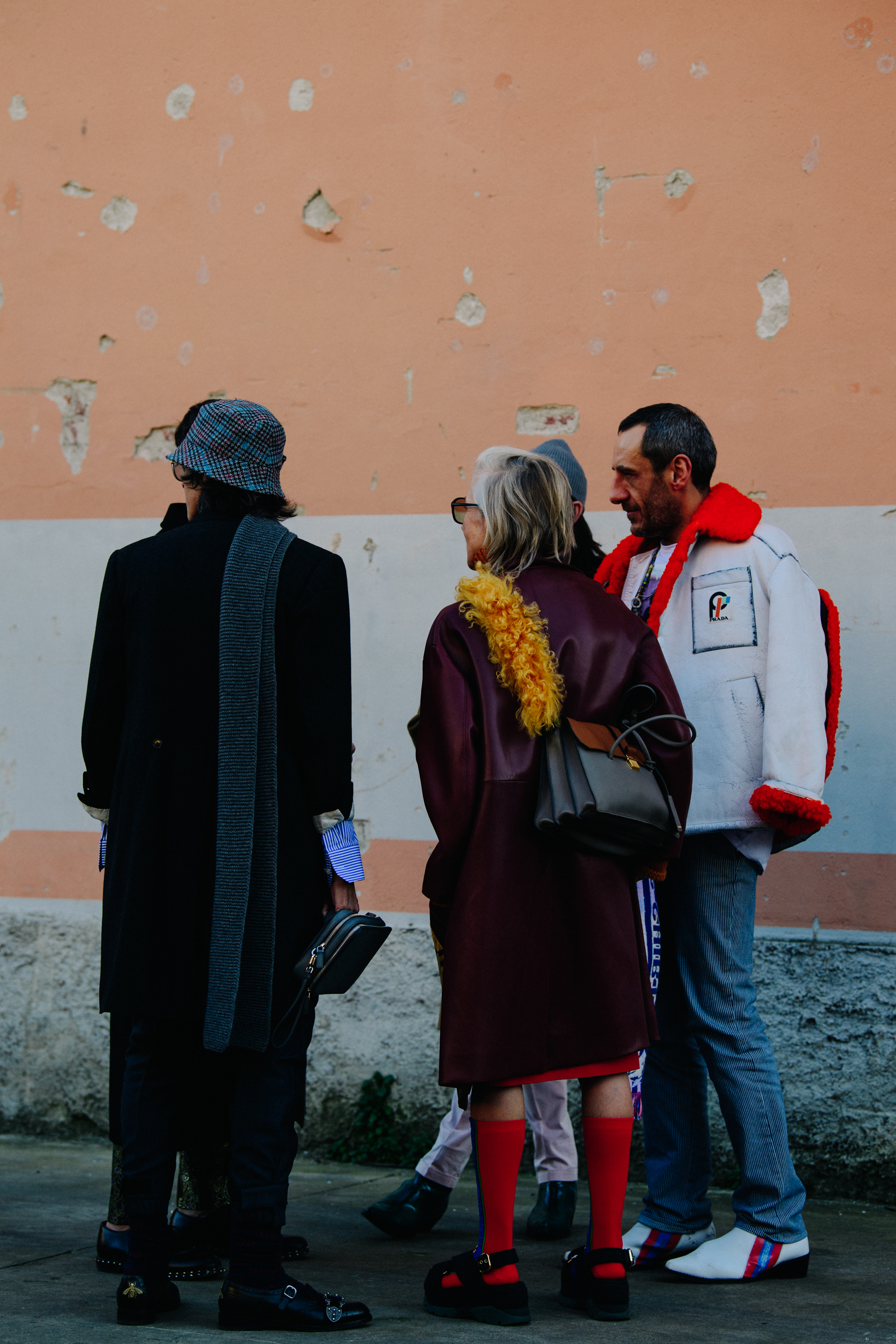 Group of fashionable people
