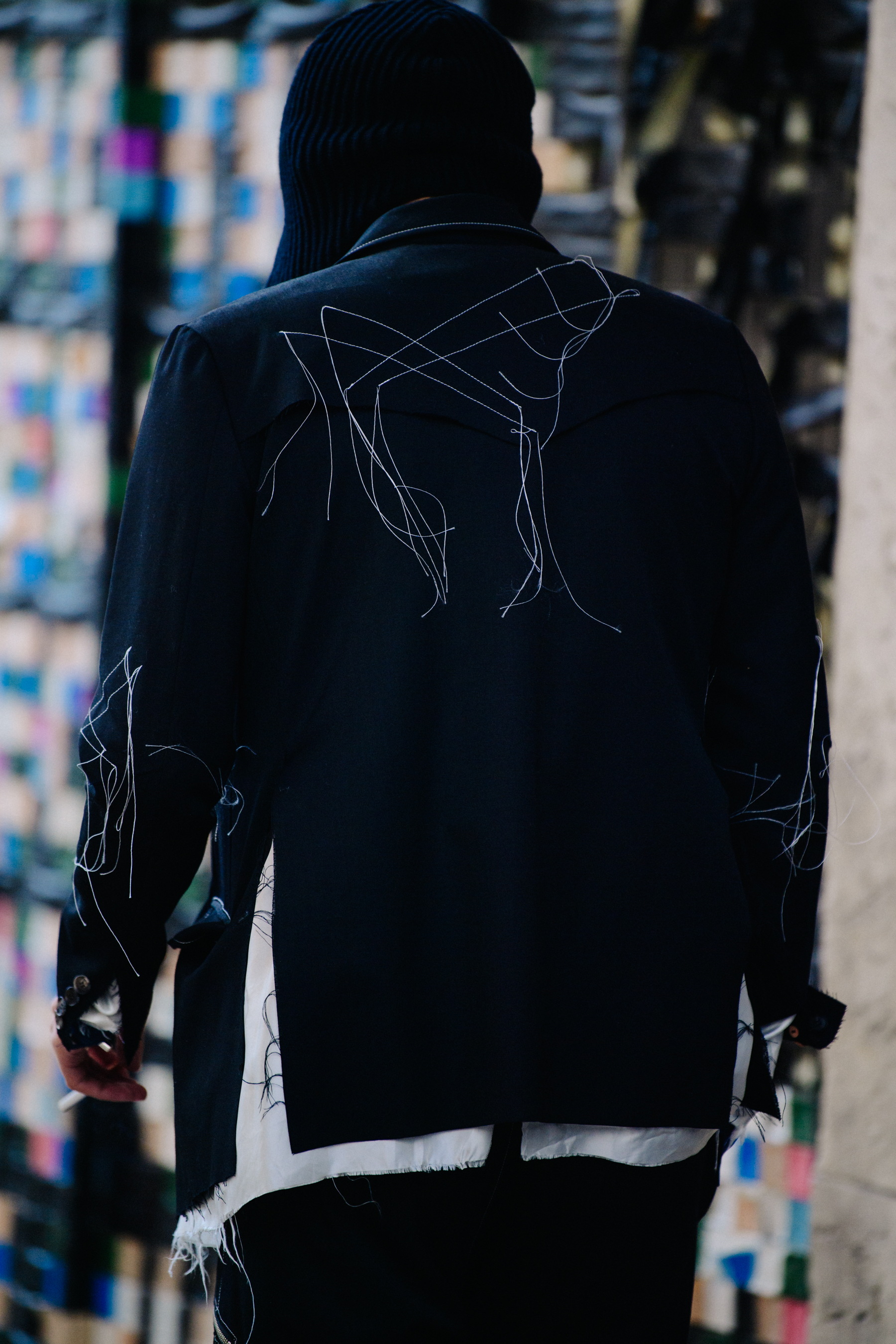 Man wearing black jacket